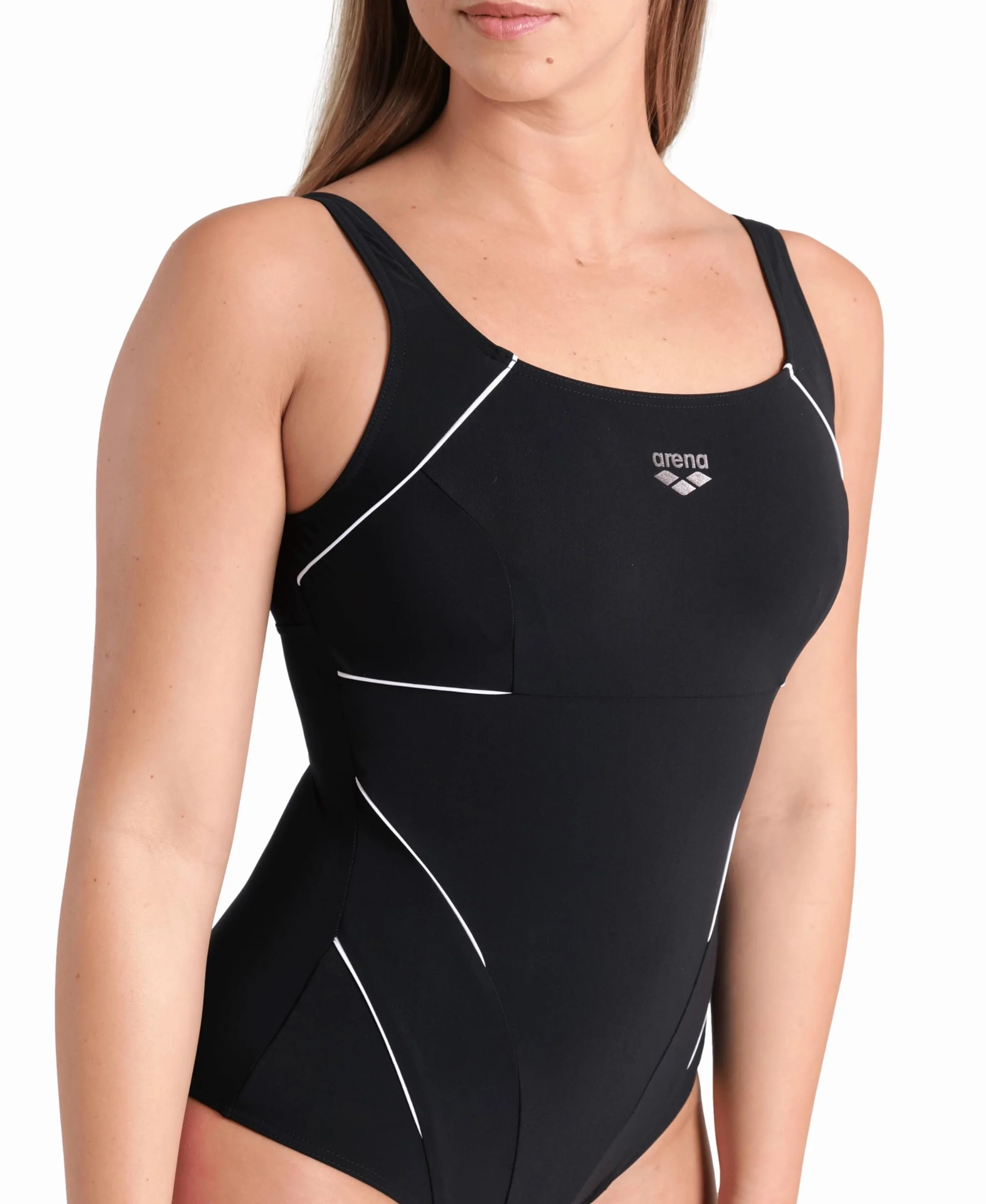 ARENA Jewel Low Costume Intero Donna Coppa C, Costume da Bagno Modellante Bodylift, Tecnologia Power Mesh e Tessuto Sensitive Fit Resistente al Cloro