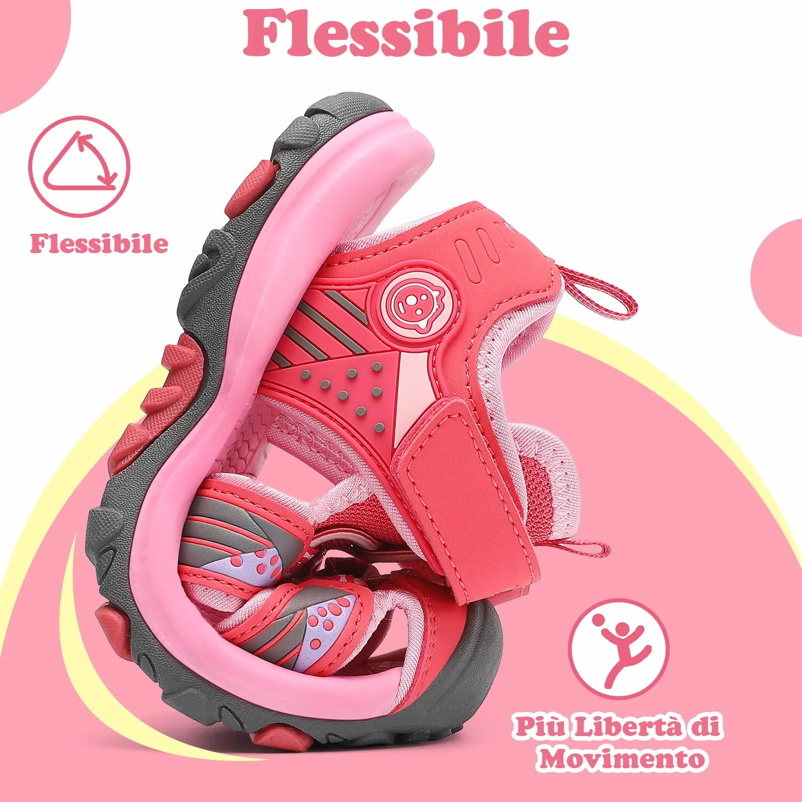 Mishansha Sandali Sportivi Estivi Bambina Bambini Scarpe Trekking Ragazza Traspirante 24-39 EU