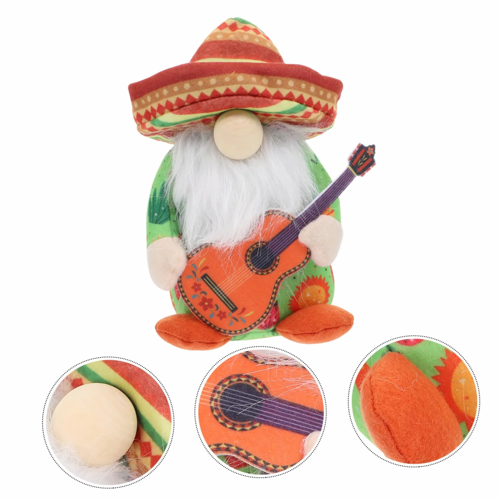 Vaguelly Statuetta Decorativa Gnome con Chitarra Fantastica Decorazione per Interni e Adatta per Uffici e Case Atmosfera Festiva Garantita