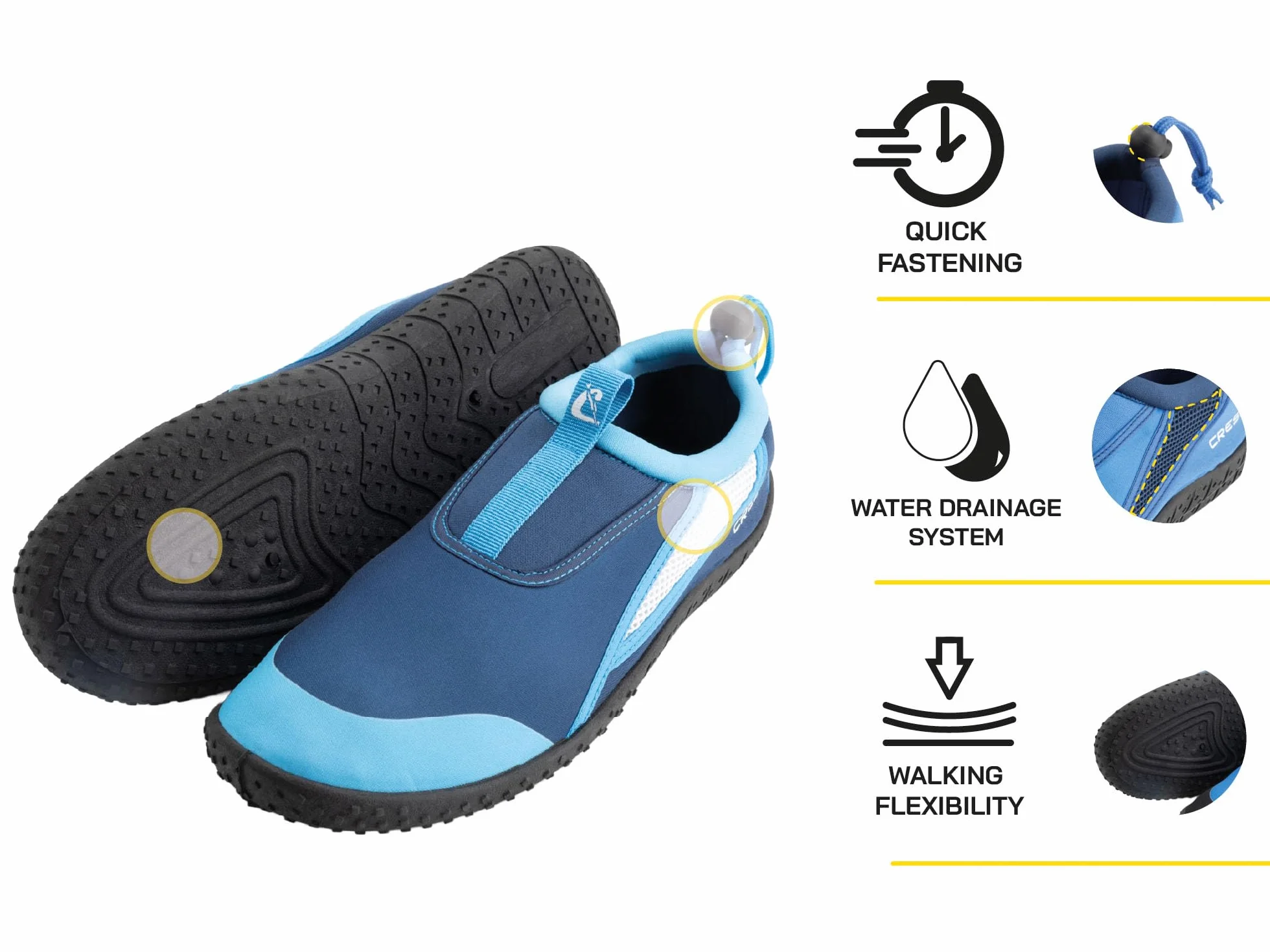 CRESSI Coco Shoes Jr Scarpe Junior da Mare Scoglio e Spiaggia Rapida Asciugatura