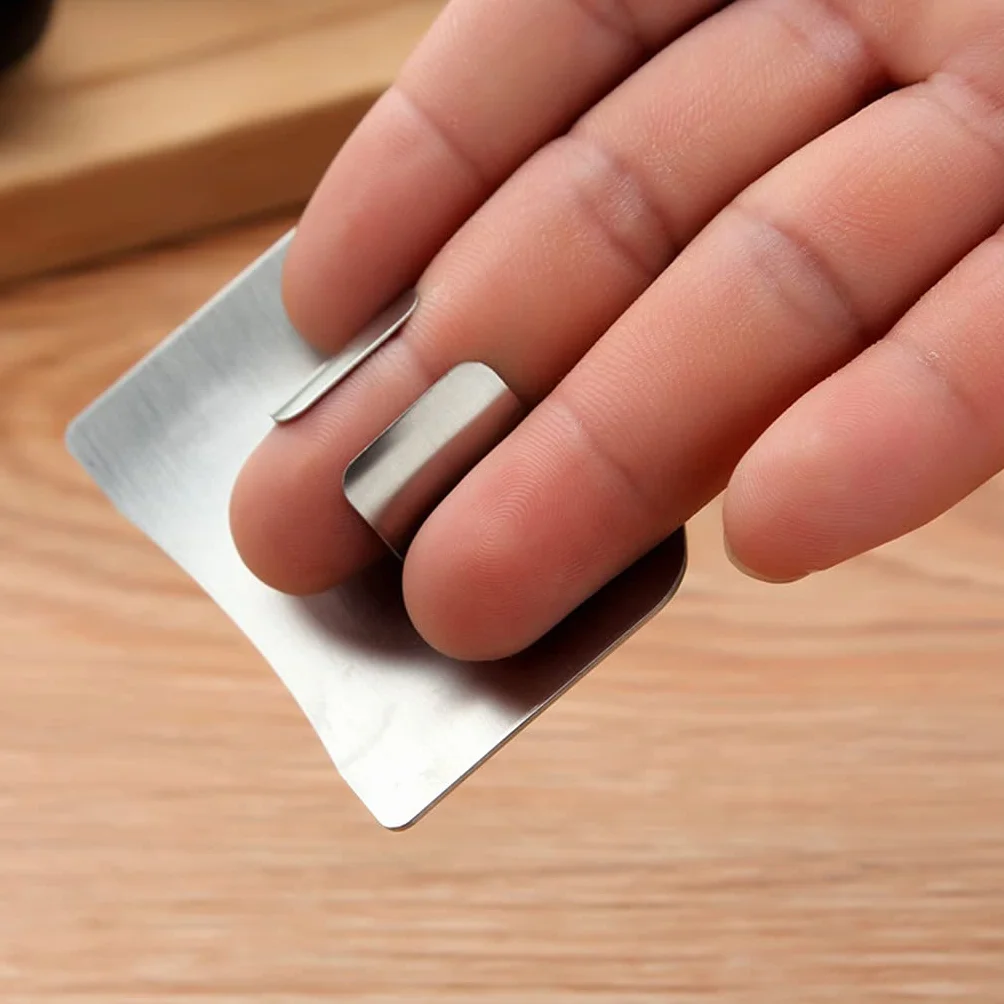 In Acciaio Inox Finger Kitchen Tool Guard Shield Guard Chop Safe Slice Hand Protector Strumento di Cottura Creativo e Popolare