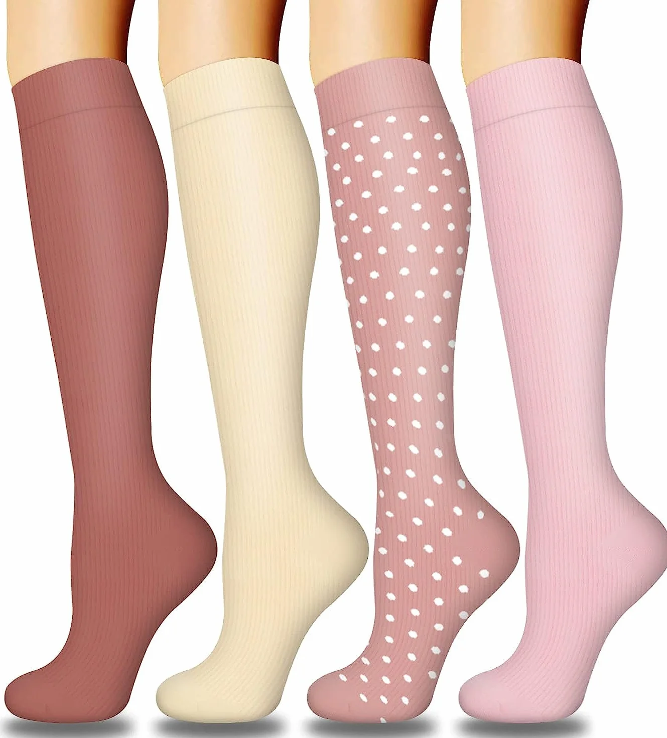 Dreshow Calze a Compressione Donna Uomo Circolazione Supporto Atletica Corsa Ciclismo
