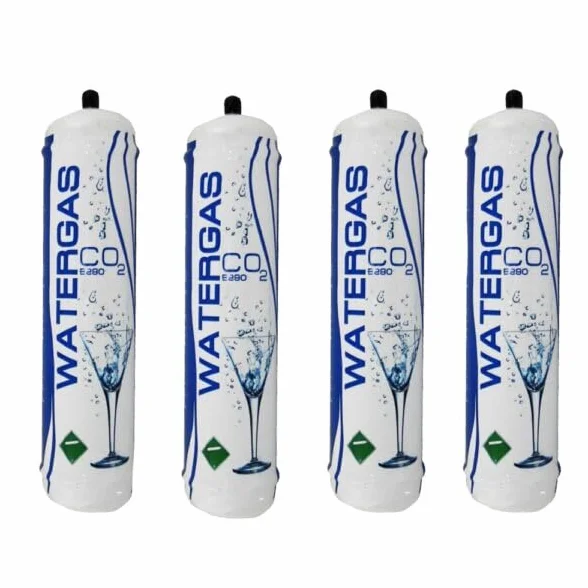 TermoidraulicaRV® 4 bombole CO2 monouso e290 uso alimentare acqua frizzante per gasatori e refrigeratori acqua attacco M11x1 Edenya®
