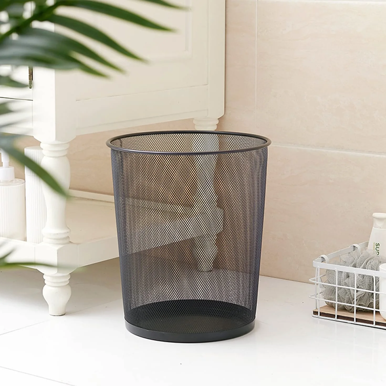 Cestino ufficio metallo 9 l nero