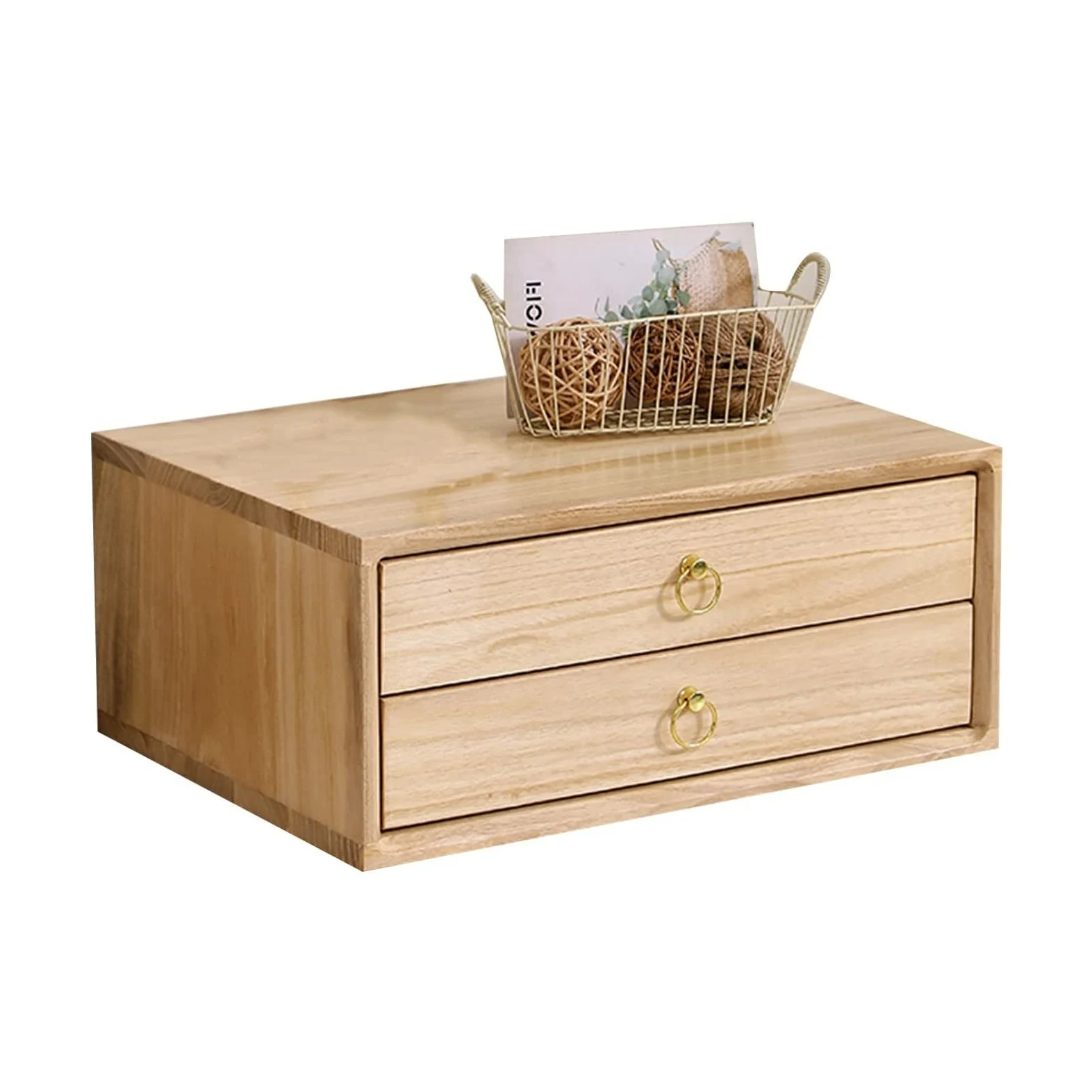 Schedario Da Scrivania - Cassettiera Scrivania - Schedario Da Ufficio, Scatola Portaoggetti Per Forniture Per Ufficio, Cassetto Per Organizer Da Scrivania In Legno Massello, Schedario Piatto ( Color :