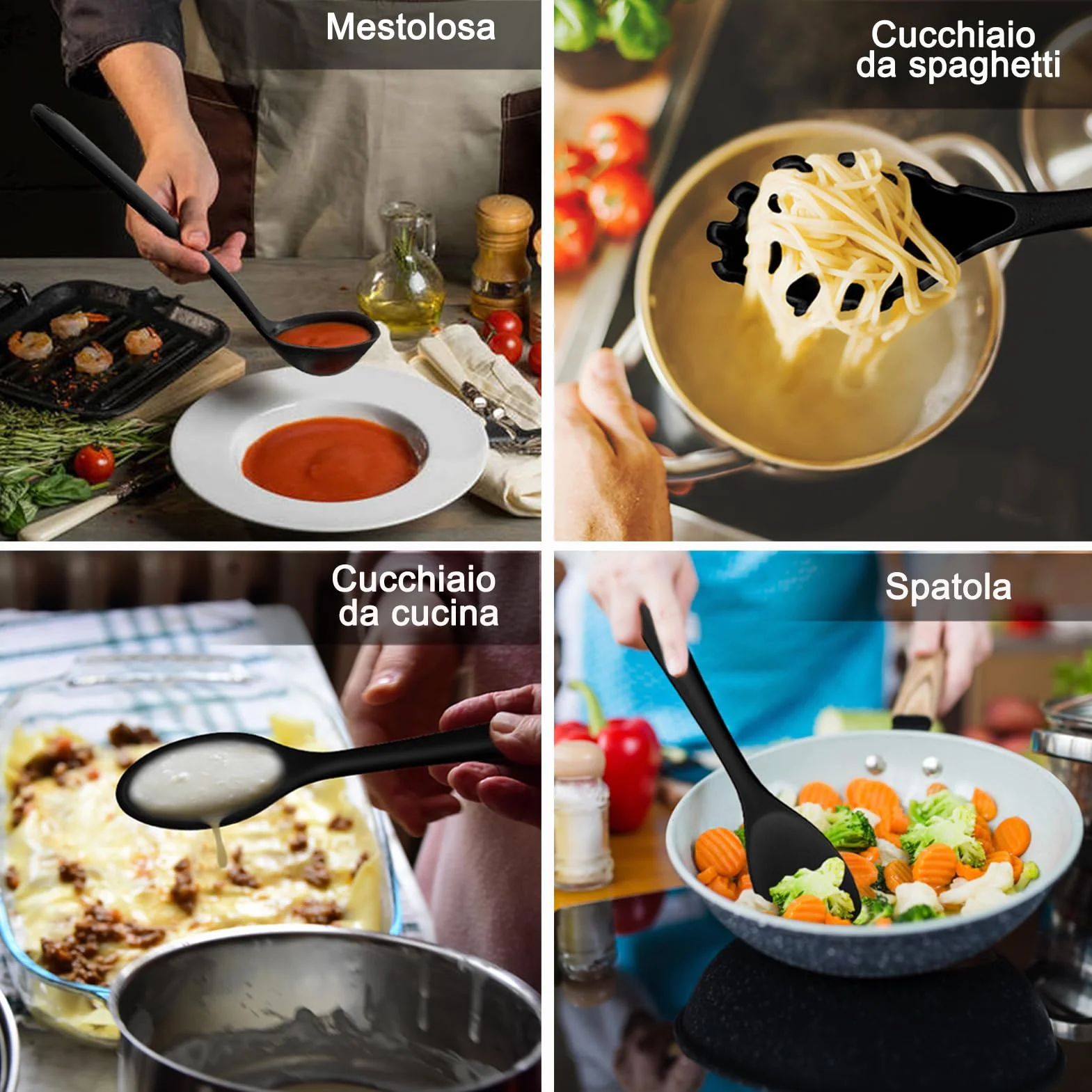Homikit 12 Pezzi Utensili Cucina Silicone