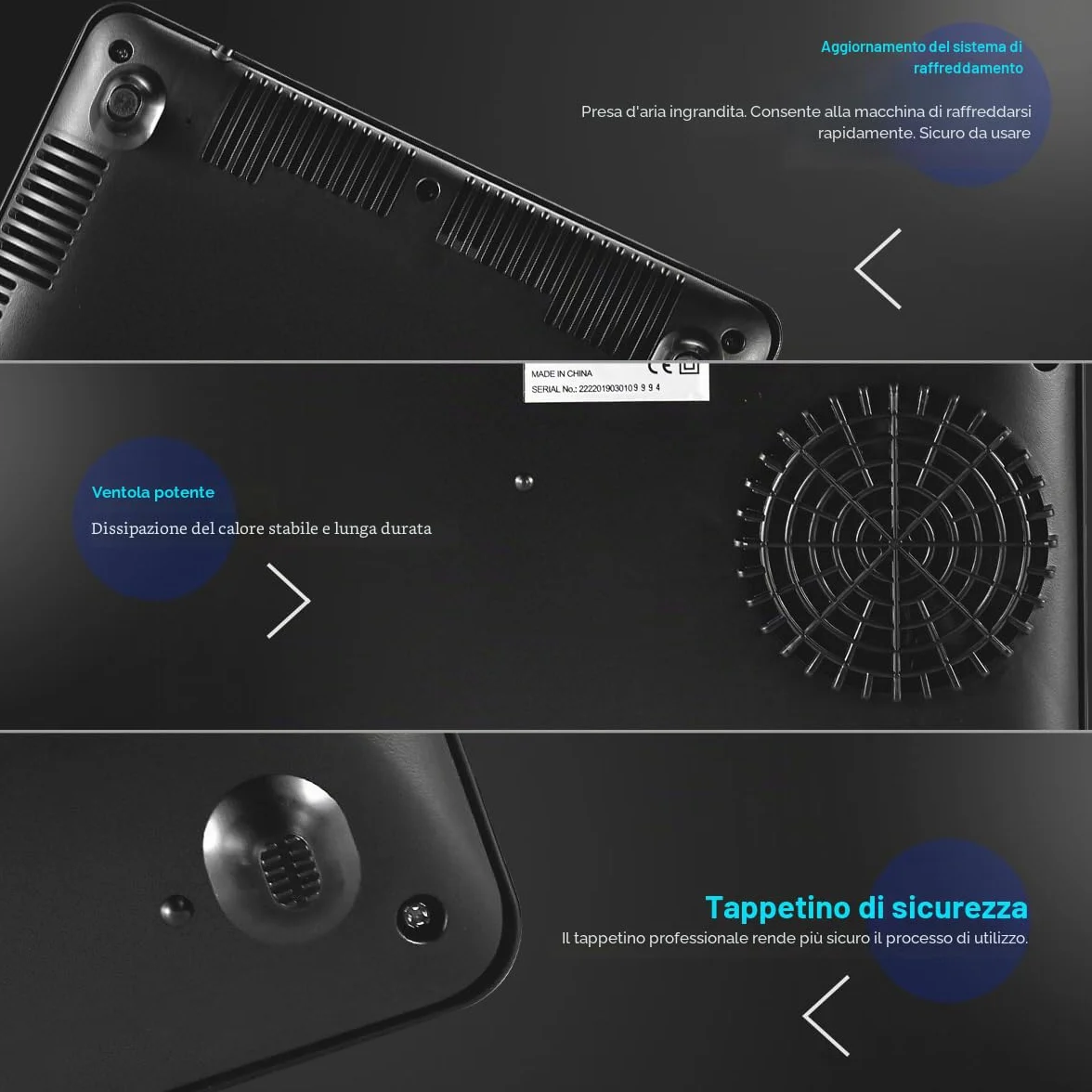 AMZCHEF Piastra a Induzione Singolo da 2000 W con 20 Livelli di Potenza e di Temperatura, Controllo Sensore Tattile, Blocco di Sicurezza, timer