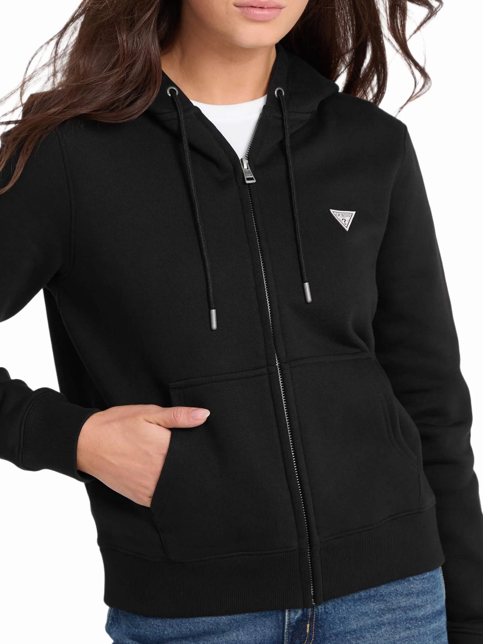 Guess Gj Zip Hood Reg Mini Tri Sweat Sweatshirt Donna (Pacco da 1)