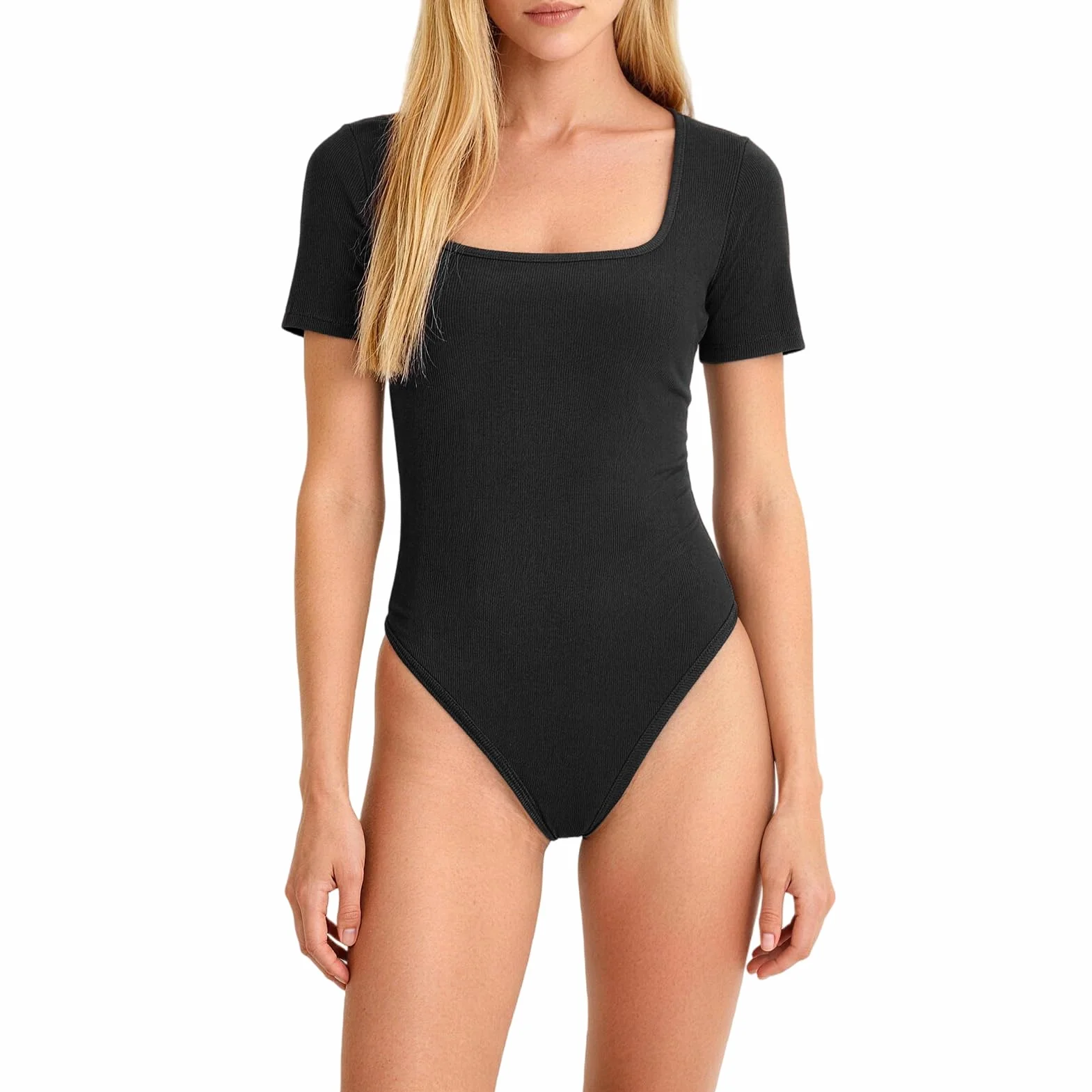 Alexis Leroy Body Donna Maniche Corte Taglia Carrata Design Elegante per L'uso Quotidiano