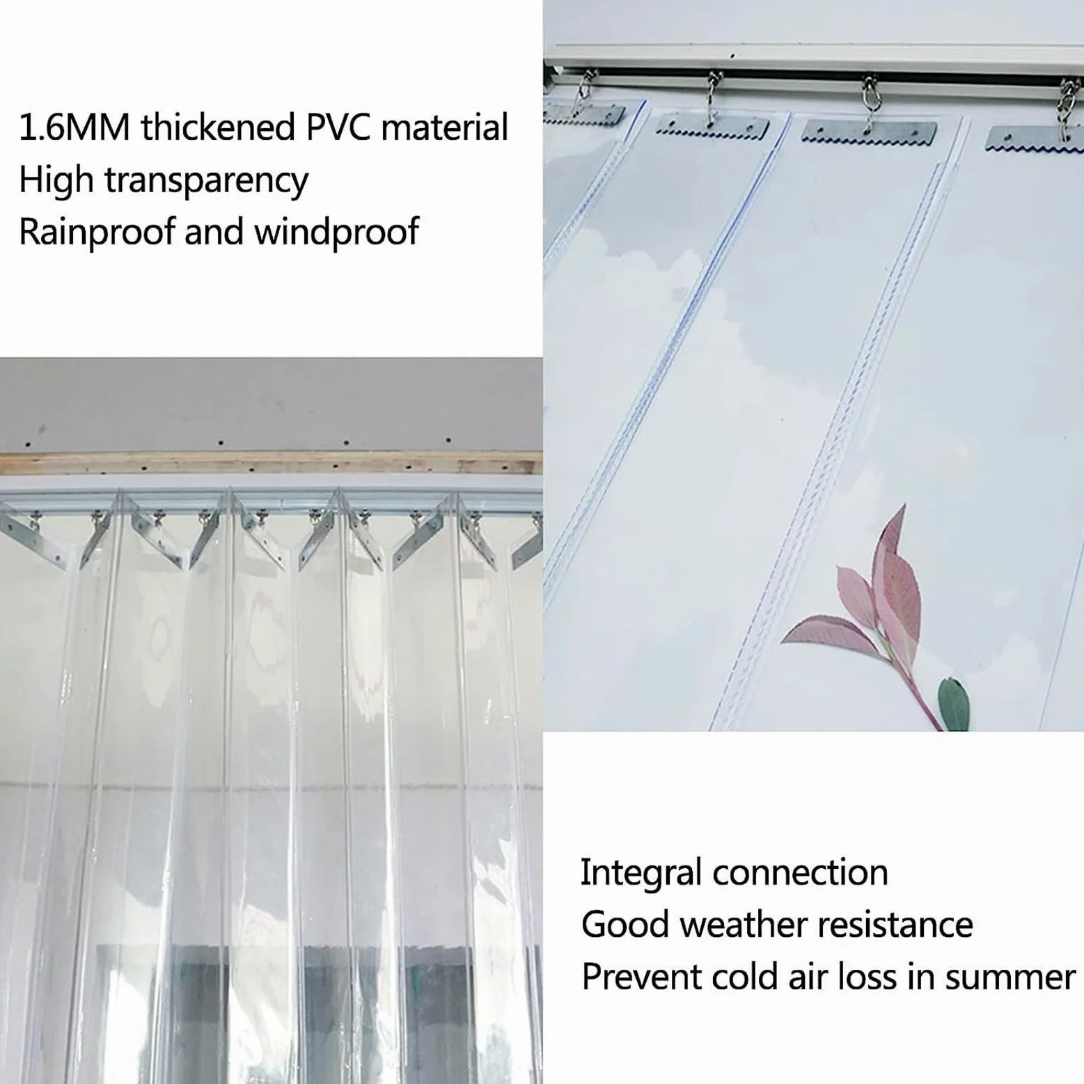 Personalizzato Tenda per Porta Scorrevole Pieghevole in PVC Tenda a Strisce Industriale Tenda a Lamelle per Tende Verticali in PVC per Fabbrica, Box Auto (Size : 150x200cm)