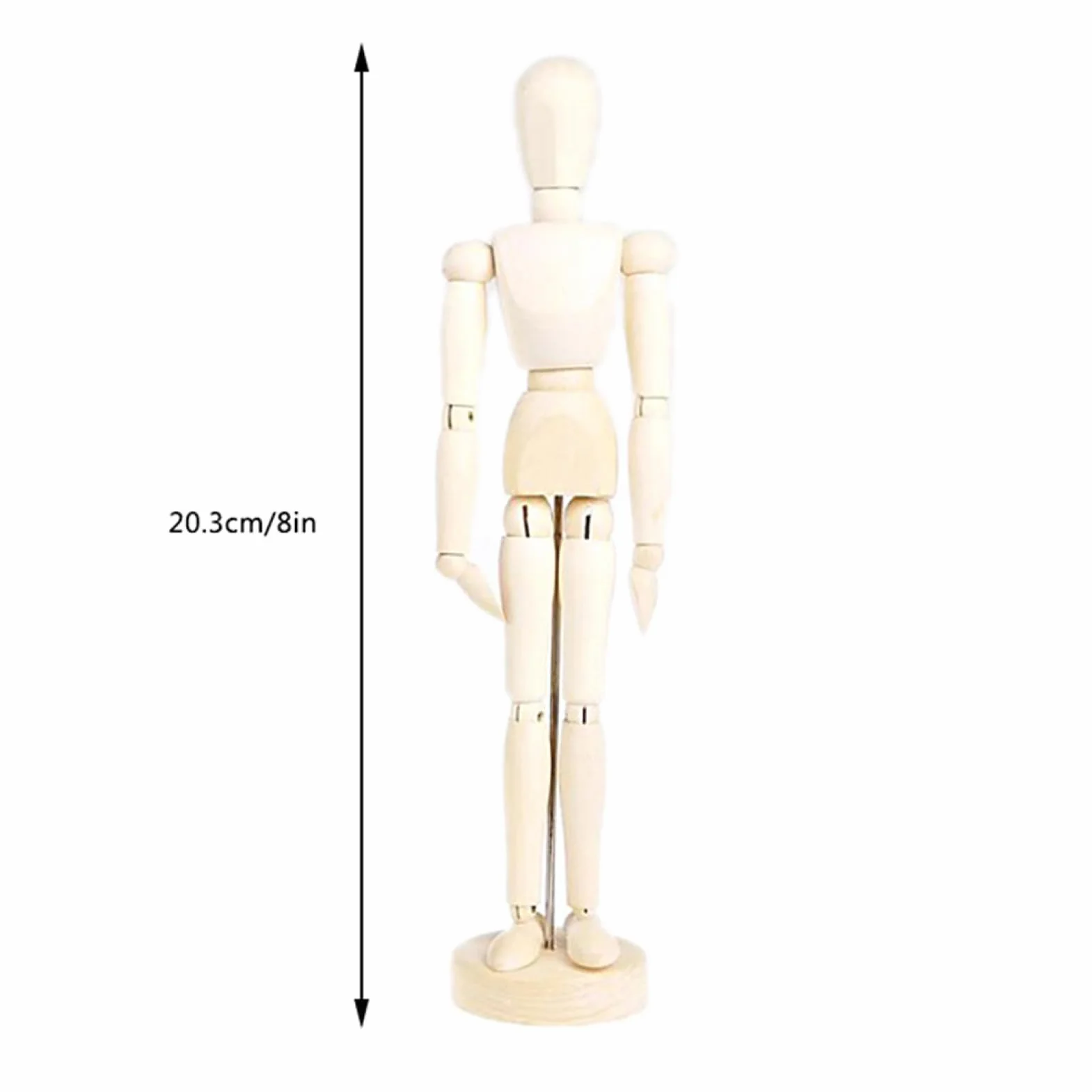 Manichino in legno per disegno modello figura umana burattino educativo fotografico