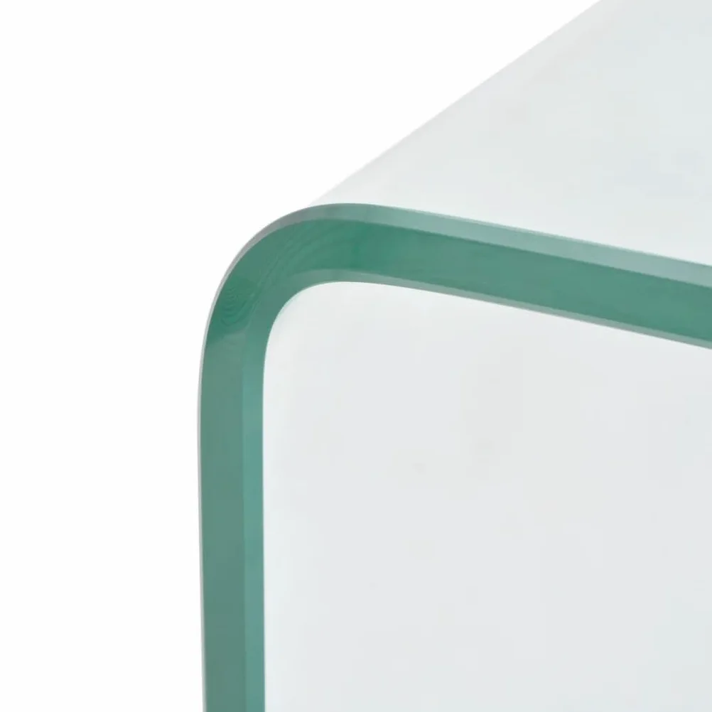 vidaXL Salontafel 98x45x30 cm gehard glas transparant