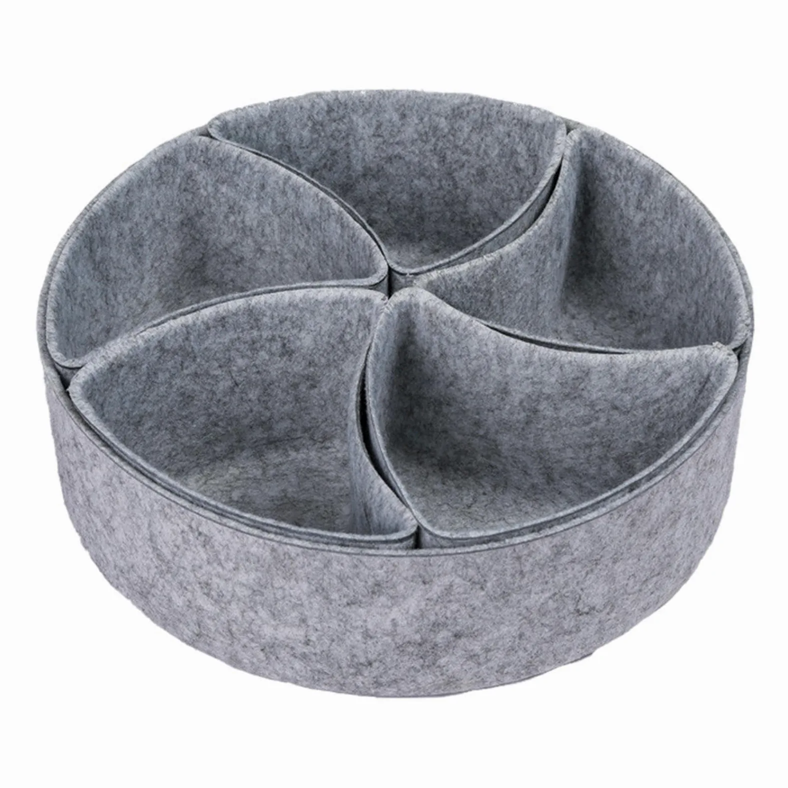 Organizer per cassetti in feltro, divisori regolabili, 26 x 26 x 8 cm, vassoio versatile per cassetti, organizer per gadget da ufficio e gioielli