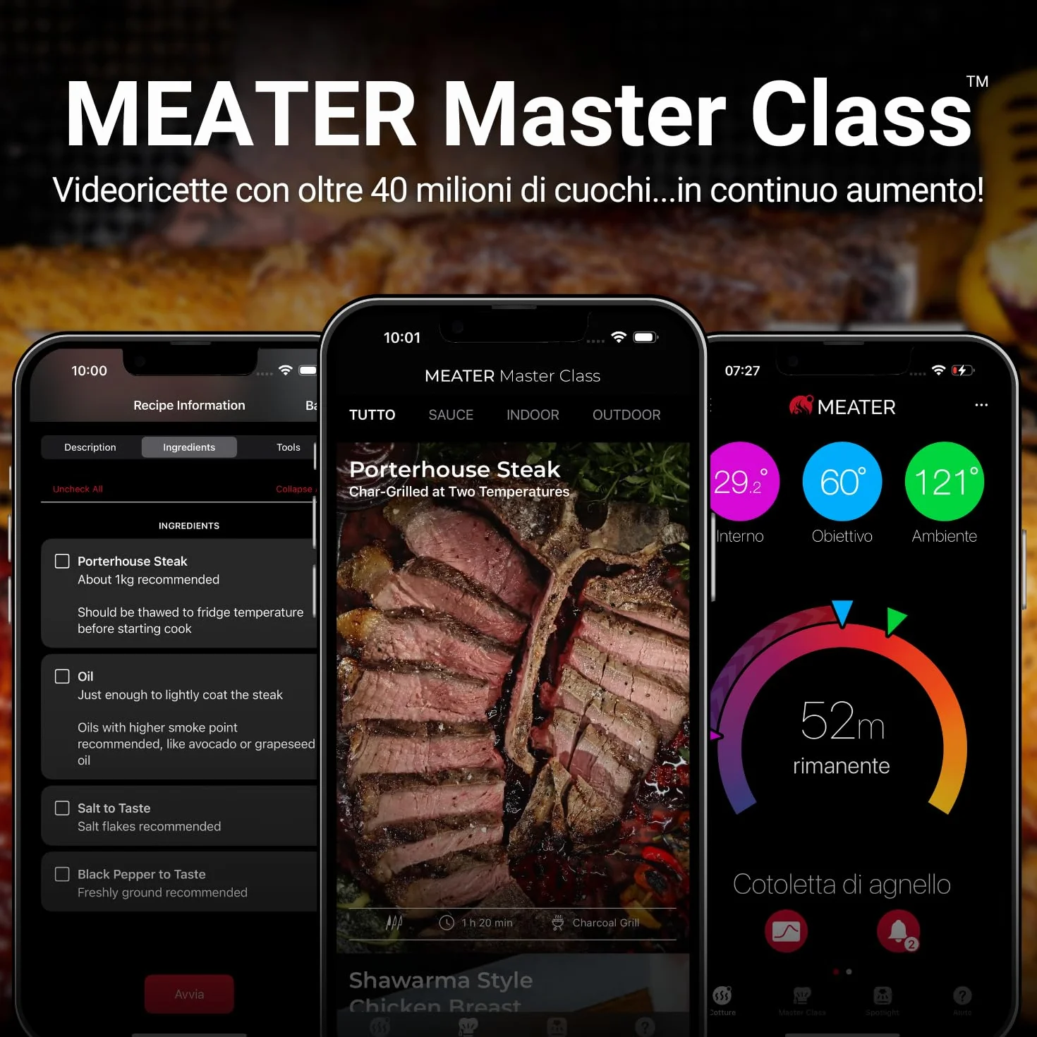 MEATER Pro 2 Plus termometro intelligente per carne 550°C impermeabile multi-sensore