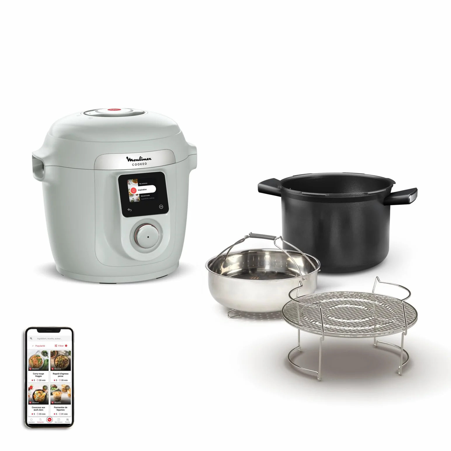 Moulinex Cookeo Wifi 10 in 1, multicooker ad alta pressione, 6 l, CE96G310