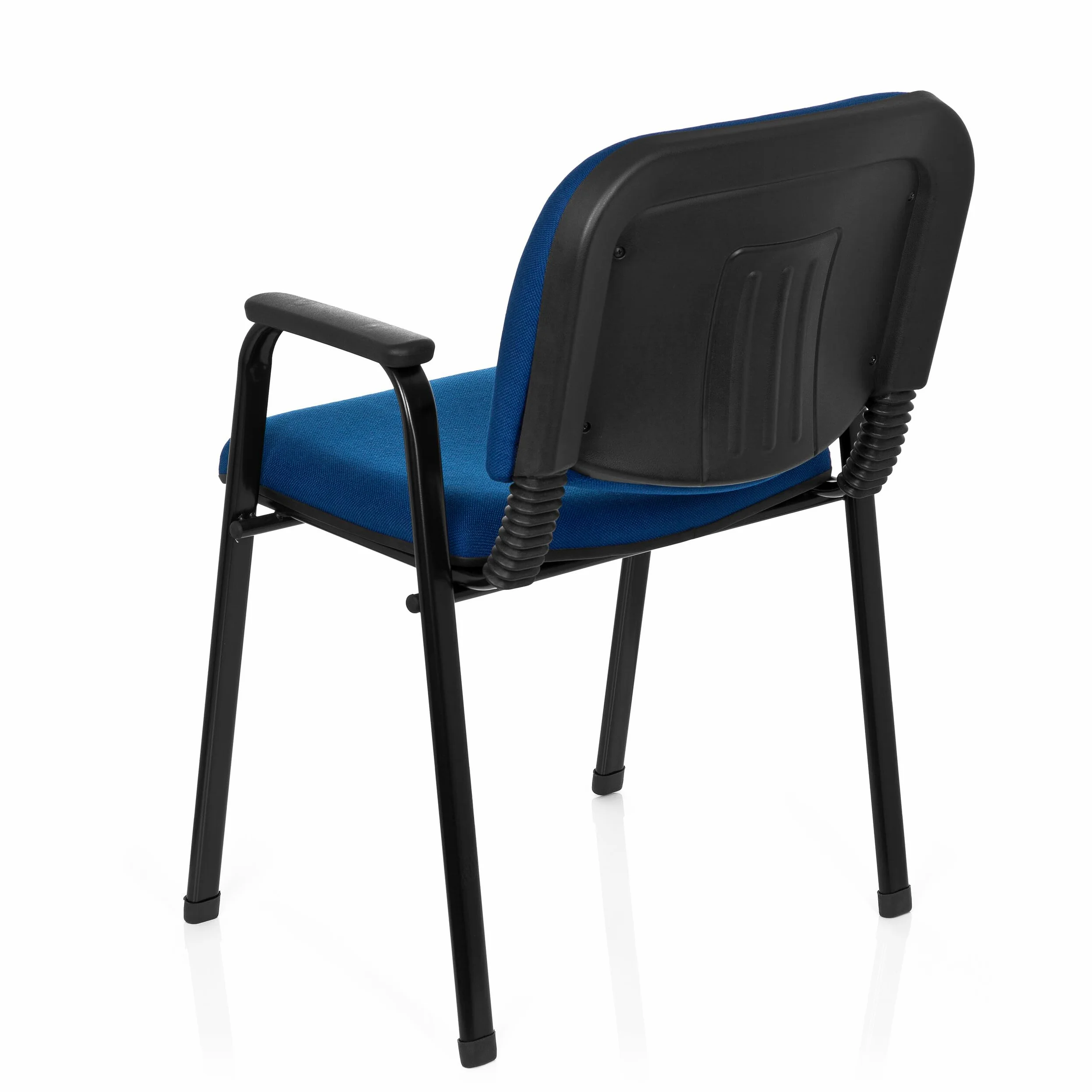 HJH Office 704341 Sedia visitatore XT 650 Fabric Blu Sedia da conferenza imbottita con braccioli, impilabile