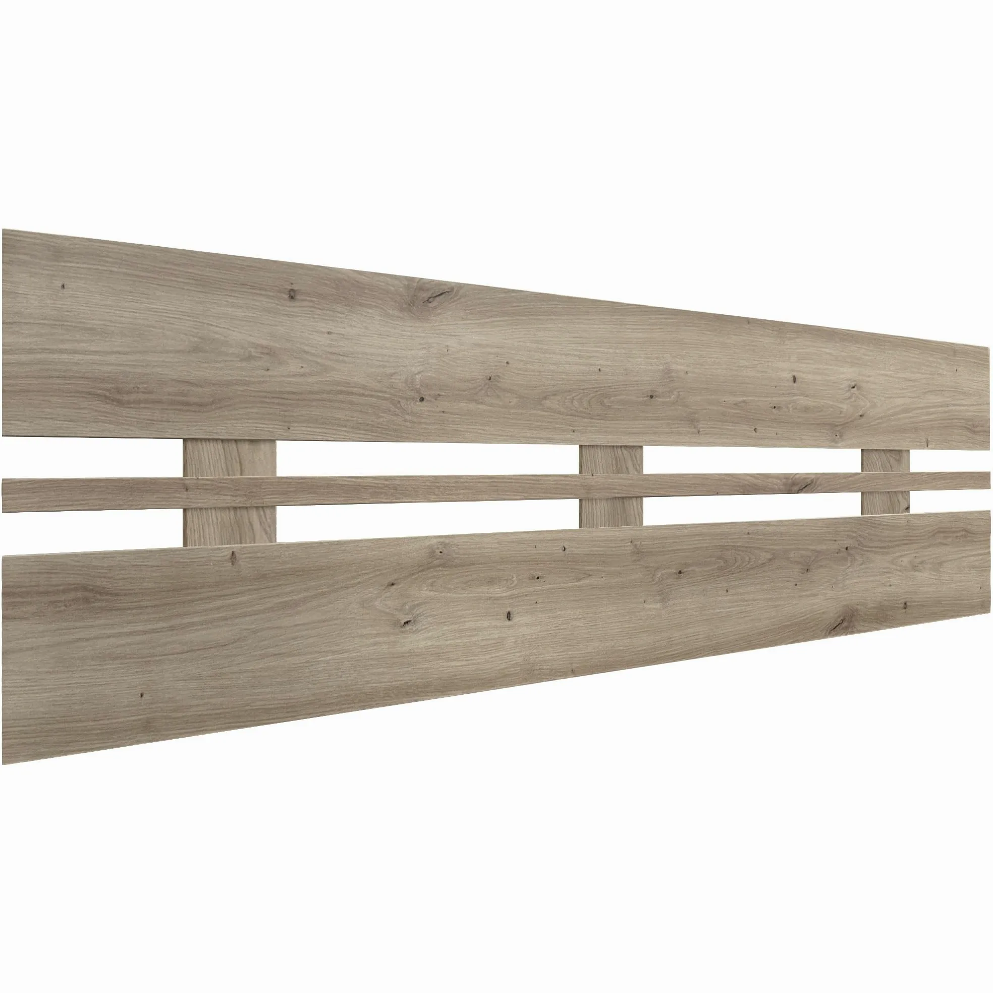 DHOME Testiera in Legno Riciclato MDF Orizzontale Larga per Letto con Pallet Ferramenta Inclusa (160x46 Orizzontale Larga, Rovere)