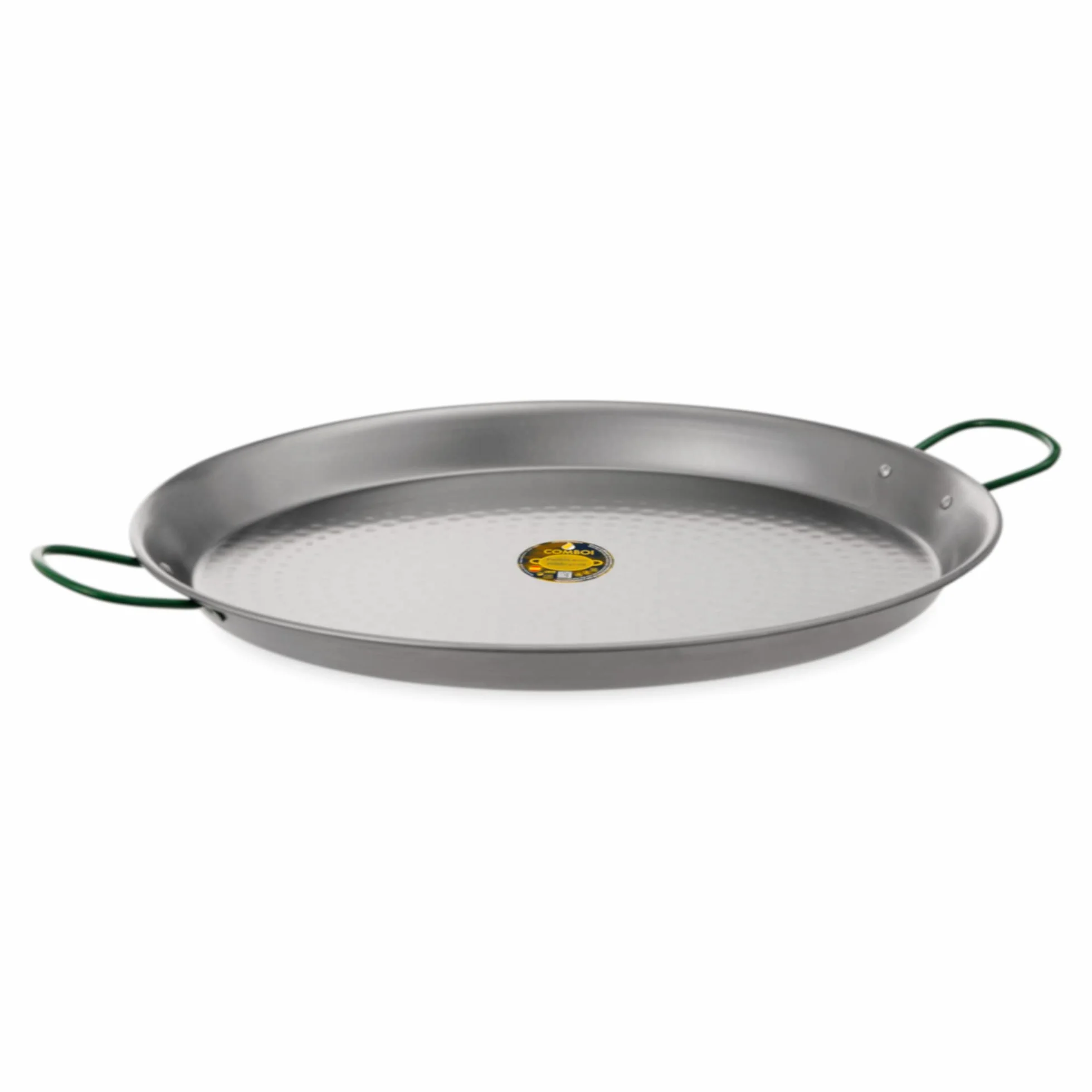 Comboi - Kit per paella a gas butano da 40 cm con 2 fuochi, paellera da 46 cm + grill da 46 cm, supporto con gambe rinforzate, livella, grembiule, libro di ricette digitali.