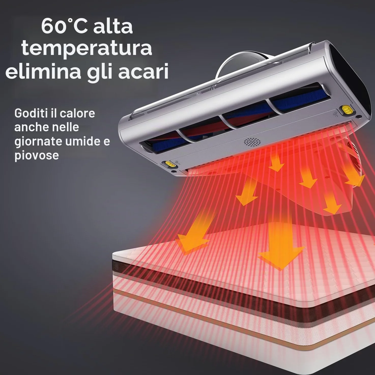 Jimmy BX7 Pro Aspirapolvere antiacaro, 700 W 16 Kpa Potenza, con Sterilizzazione UV e Ultrasuoni, Sensore Intelligente di Sporcizia, Filtrazione Dual-Cyclonic