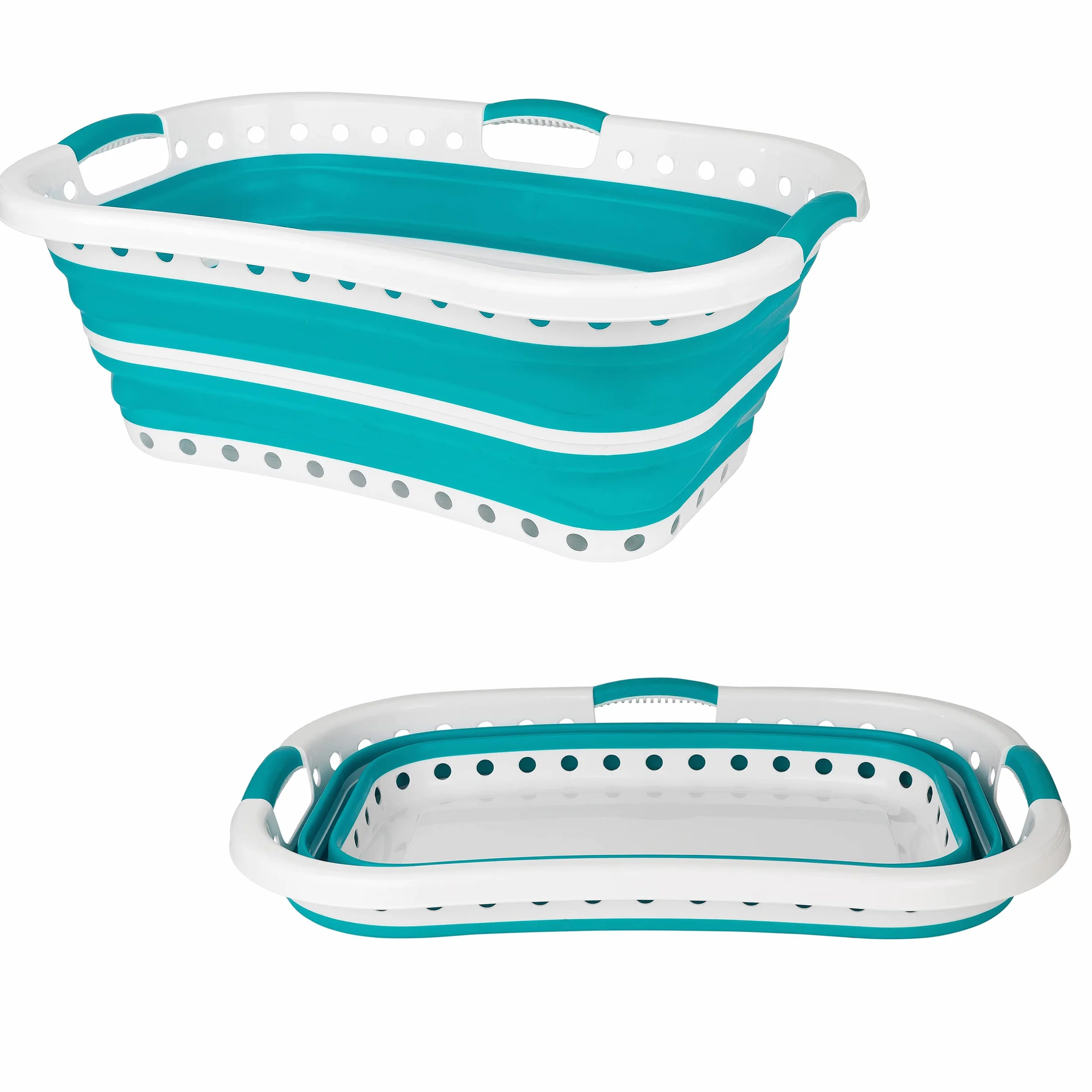 Beldray Cestello per bucato pieghevole 37 l turchese