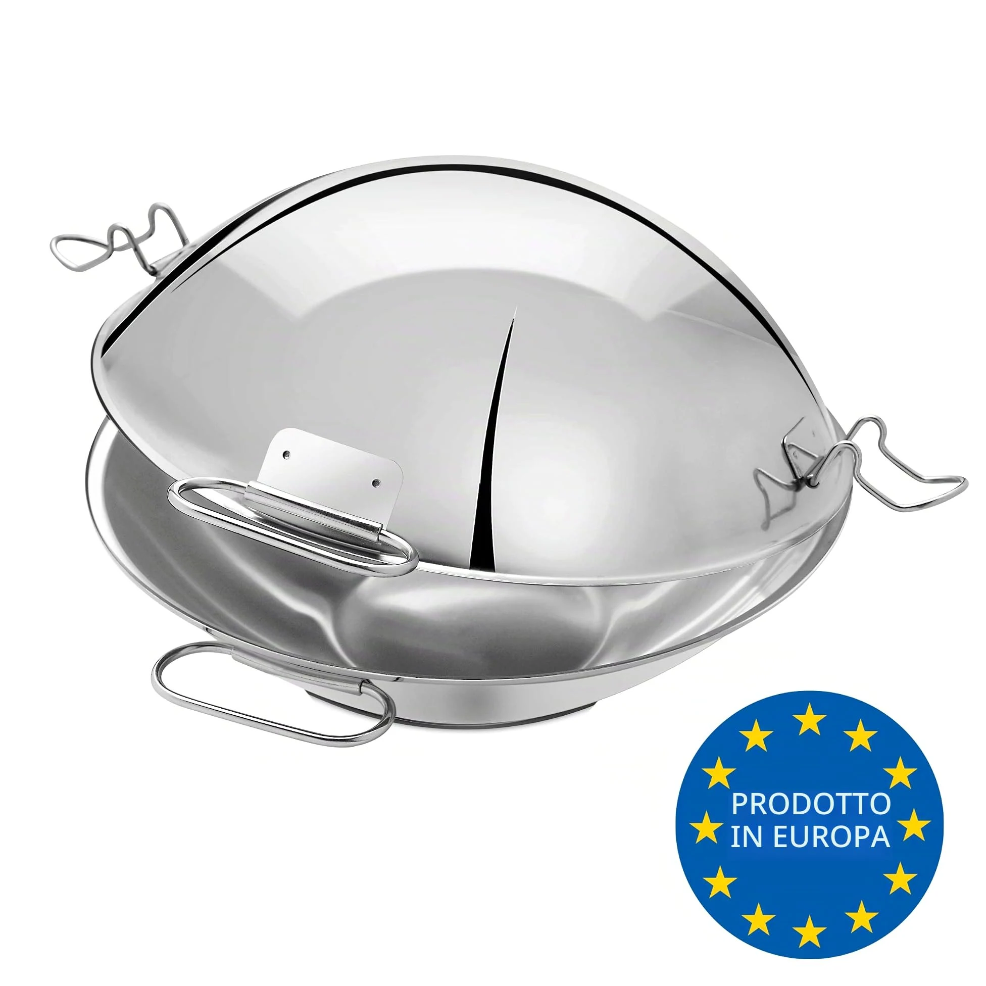 Artame ART32806 – Cataplana, Casseruola, Wok – Tutte le luci di cui induzione, inox 18/10, Ø 32 cm