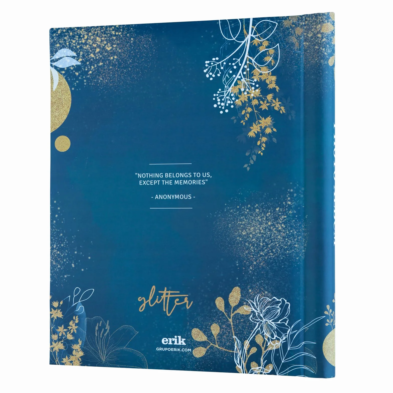 Grupo Erik Album Fotografico Autoadesivo Glitters - Album foto 24x32cm, 30 Pagine, Copertina Rigida e Personalizzabile, con Spazio per Note e Commenti, Compatibile con Foto 10x15, 13x18 o 13x19