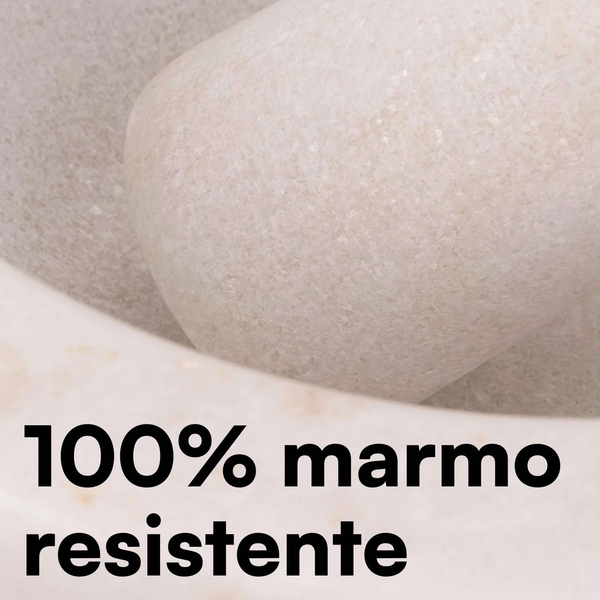 Mortaio con Pestello in Marmo Ø 18 x 10 cm per Pesto - Bianco Antiscivolo