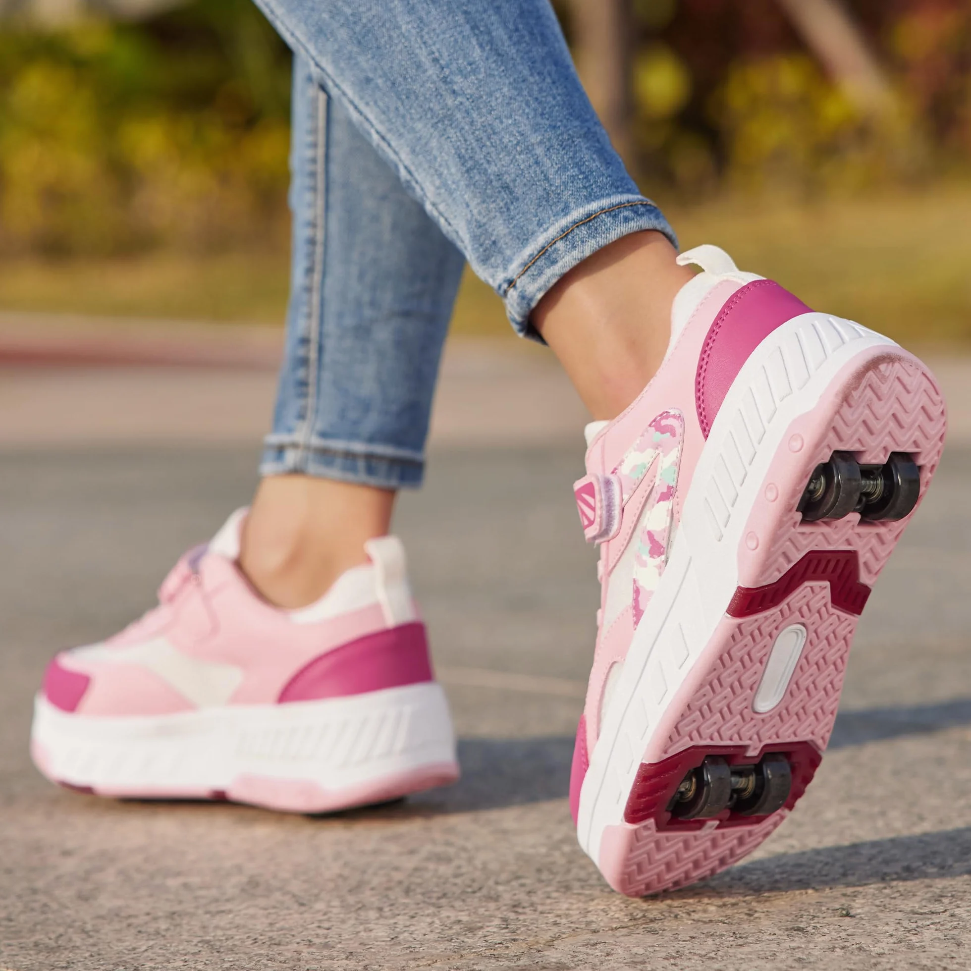 Scarpe con Rotelle a Scomparsa Bambino Bambina 4 Rotelle Sportive