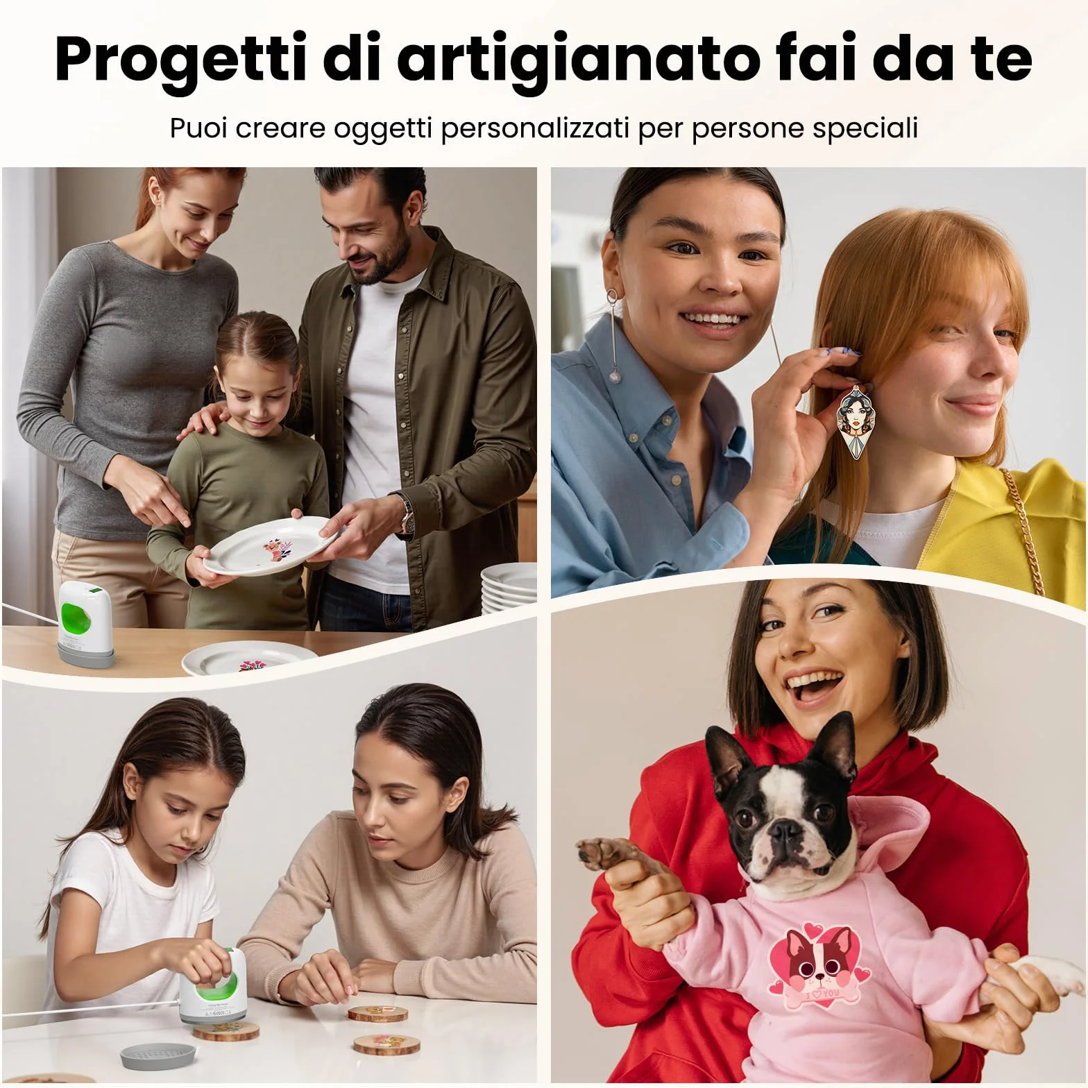 Calogy Mini macchina della pressa, Plotter di trasferimento 4 livelli di temperatura max 210℃ riscaldamento rapido precisione stampa ferro per magliette, polsini, scarpe, tazze e bricolage