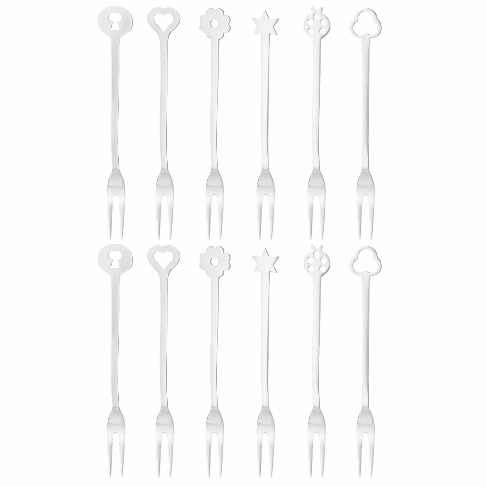 Sambonet Set 12 Forchettine Segnaposto Party Portafortuna 52550C98