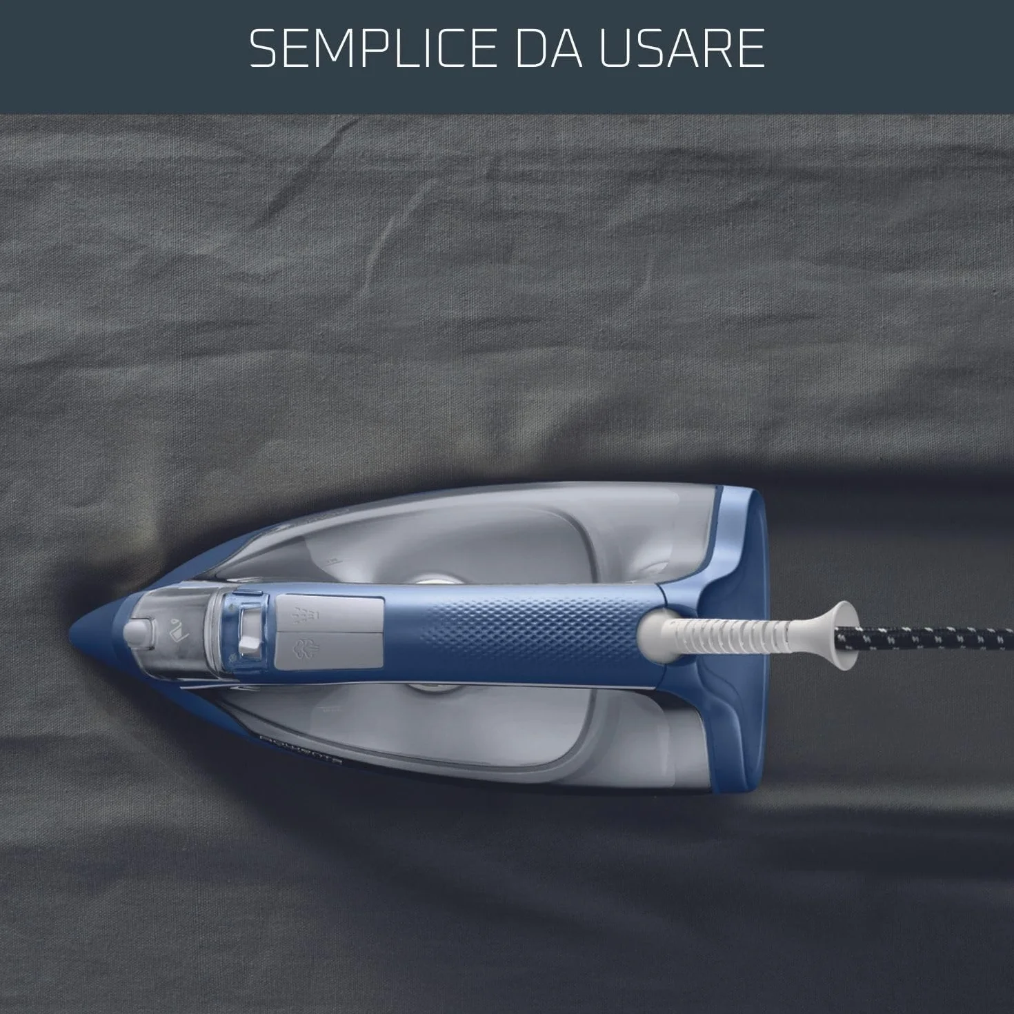 Rowenta Ferro da Stiro Effective DX1636, Potenza 2400W, Emissione Vapore fino a 40 g/Minuto, Colpo Vapore 120 g/Minuto, con Serbatoio dell'Acqua e Piastra Antigraffio, per Risultati Duraturi