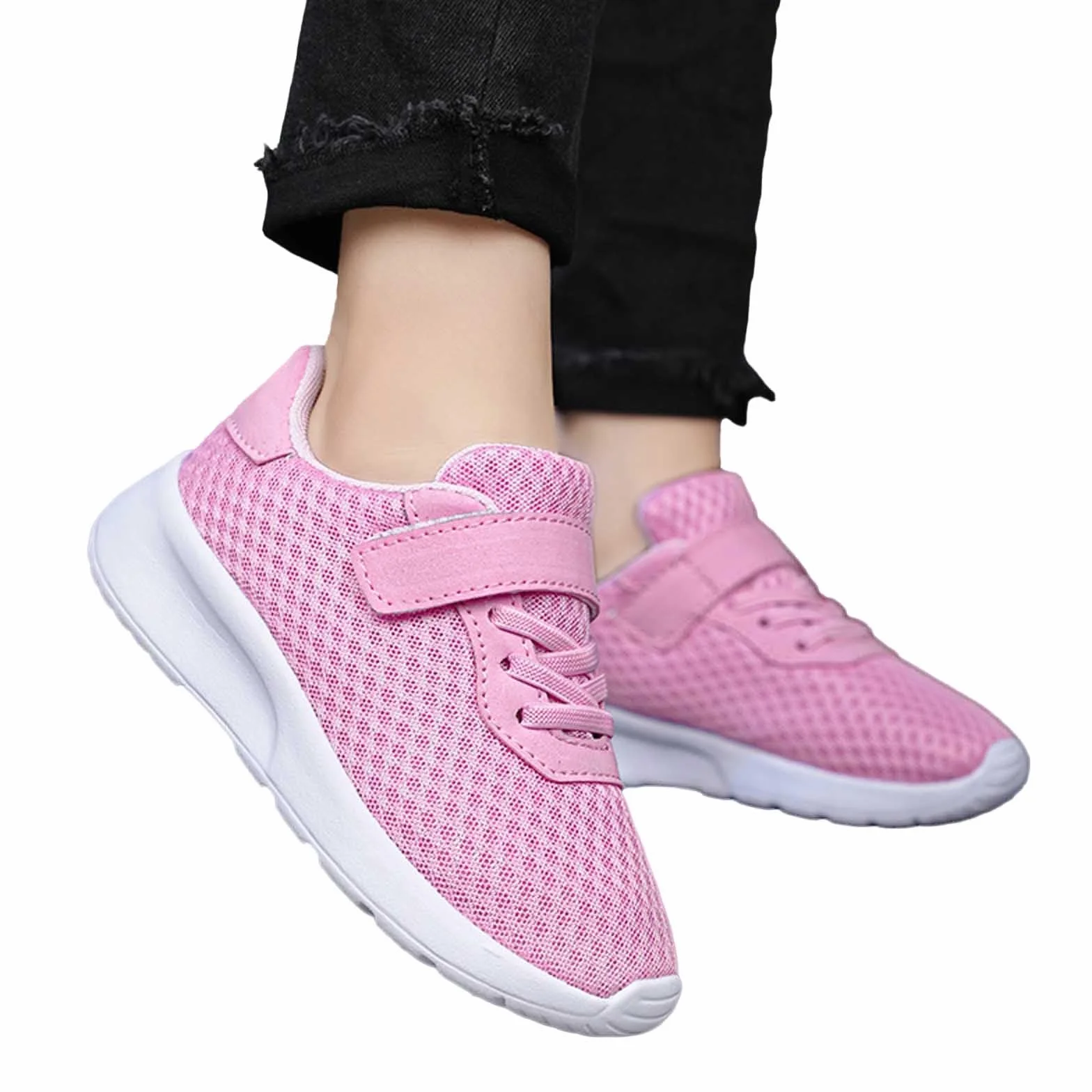 Scarpe da Ginnastica Ragazza Leggere Traspiranti Rete Corsa Chiusura Strappo Sportive Bambini