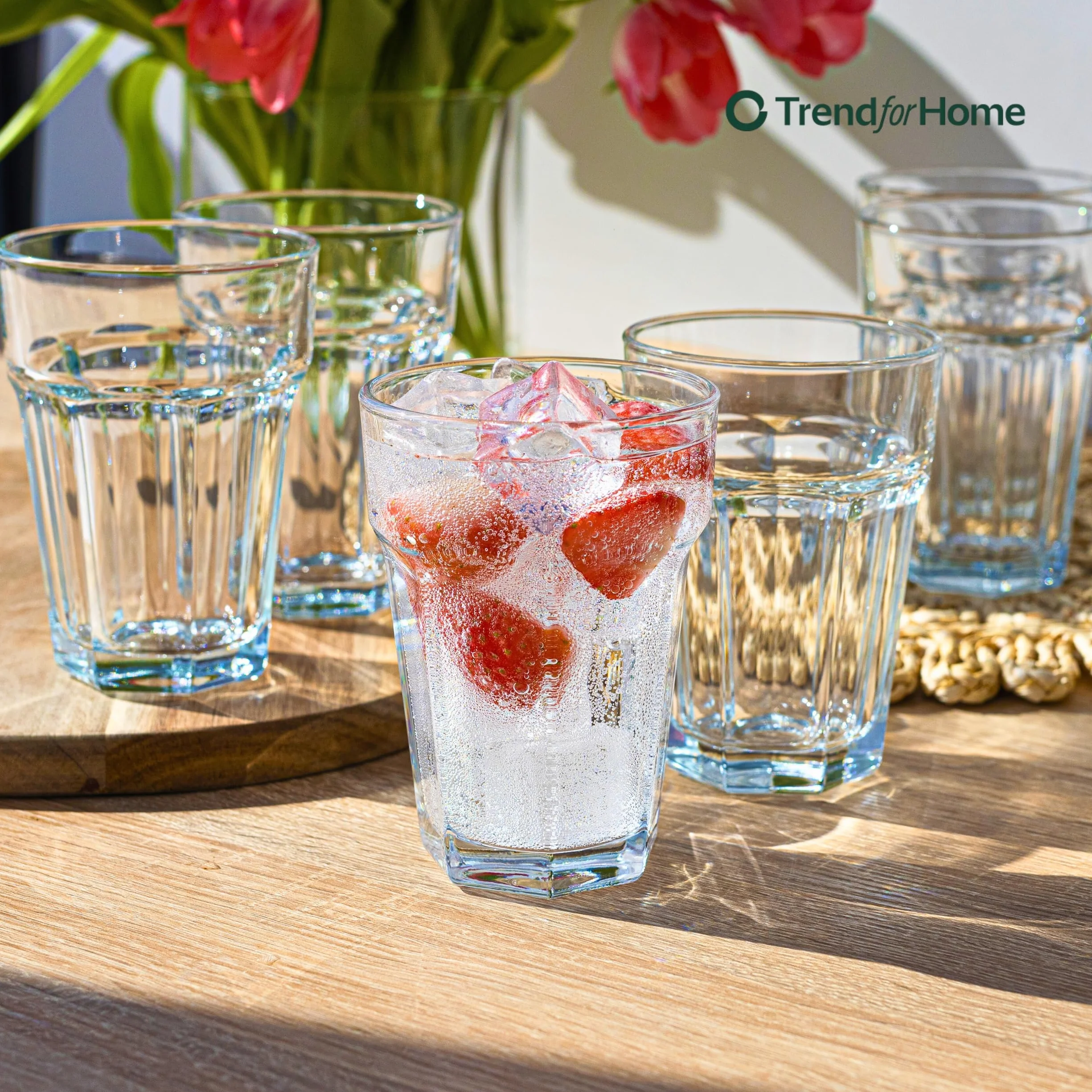 Bicchieri Cocktail 425 ml Caffè Tumbler Vetro Moderni Trasparenti Mojito Smoothie Alva