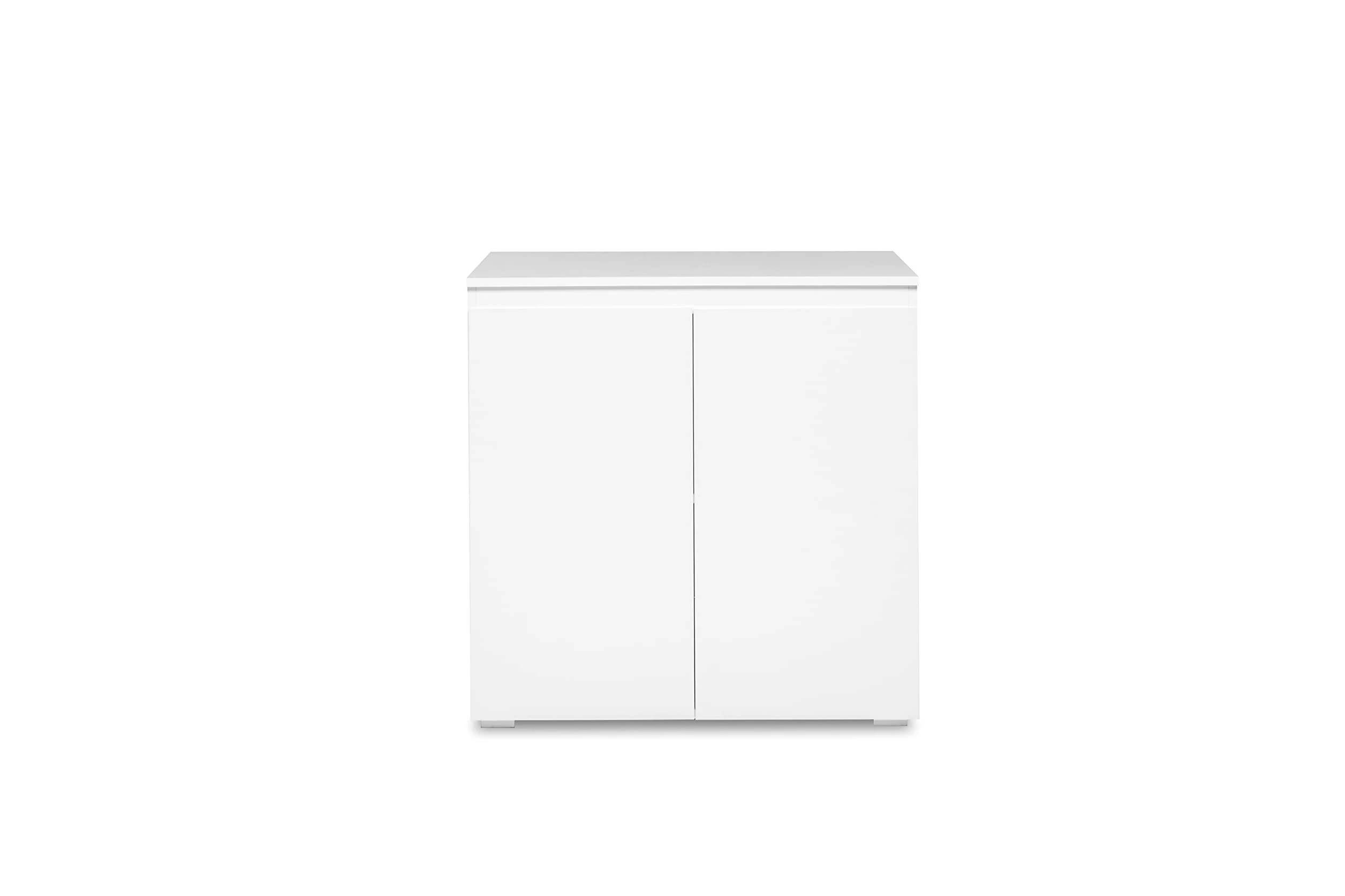 AVANTI TRENDSTORE Femie - Comó/cassettiera in legno laminato con 2 ante a battente nel colore bianco opaco, fa parte della serie di mobili Femie. Dimensioni LAP 80x80x40 cm.