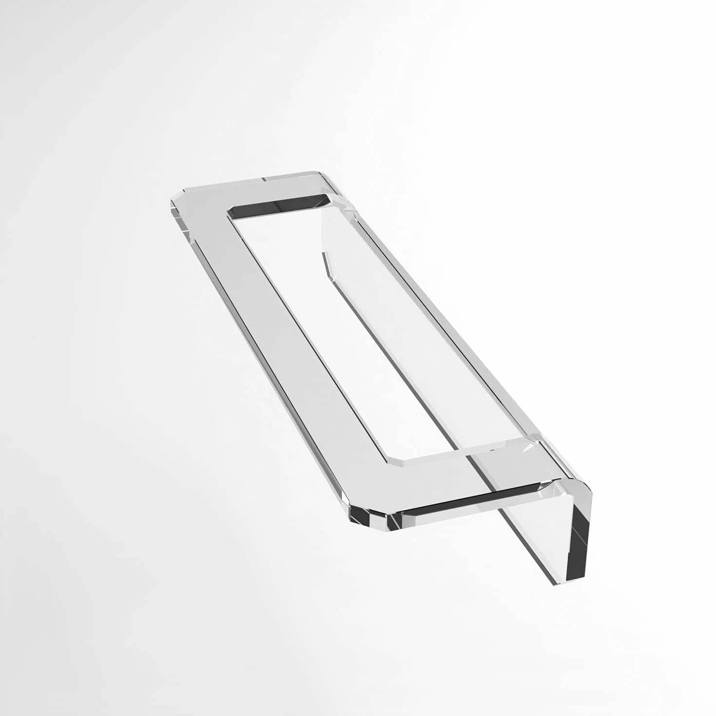 Porta Asciugamani Bagno Adesivo Vetro Acrilico Trasparente - Portasalviette Senza Foratura