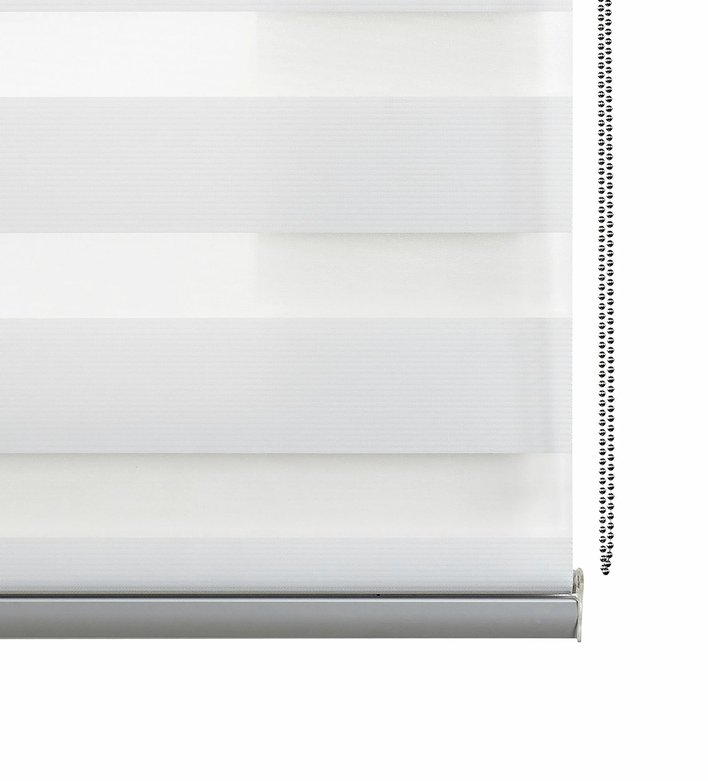 Estores Basic - Tenda notte e giorno, avvolgibile notte e giorno, per finestre e porte, finiture in alluminio di massima qualità, bianco, 120 x 250 cm