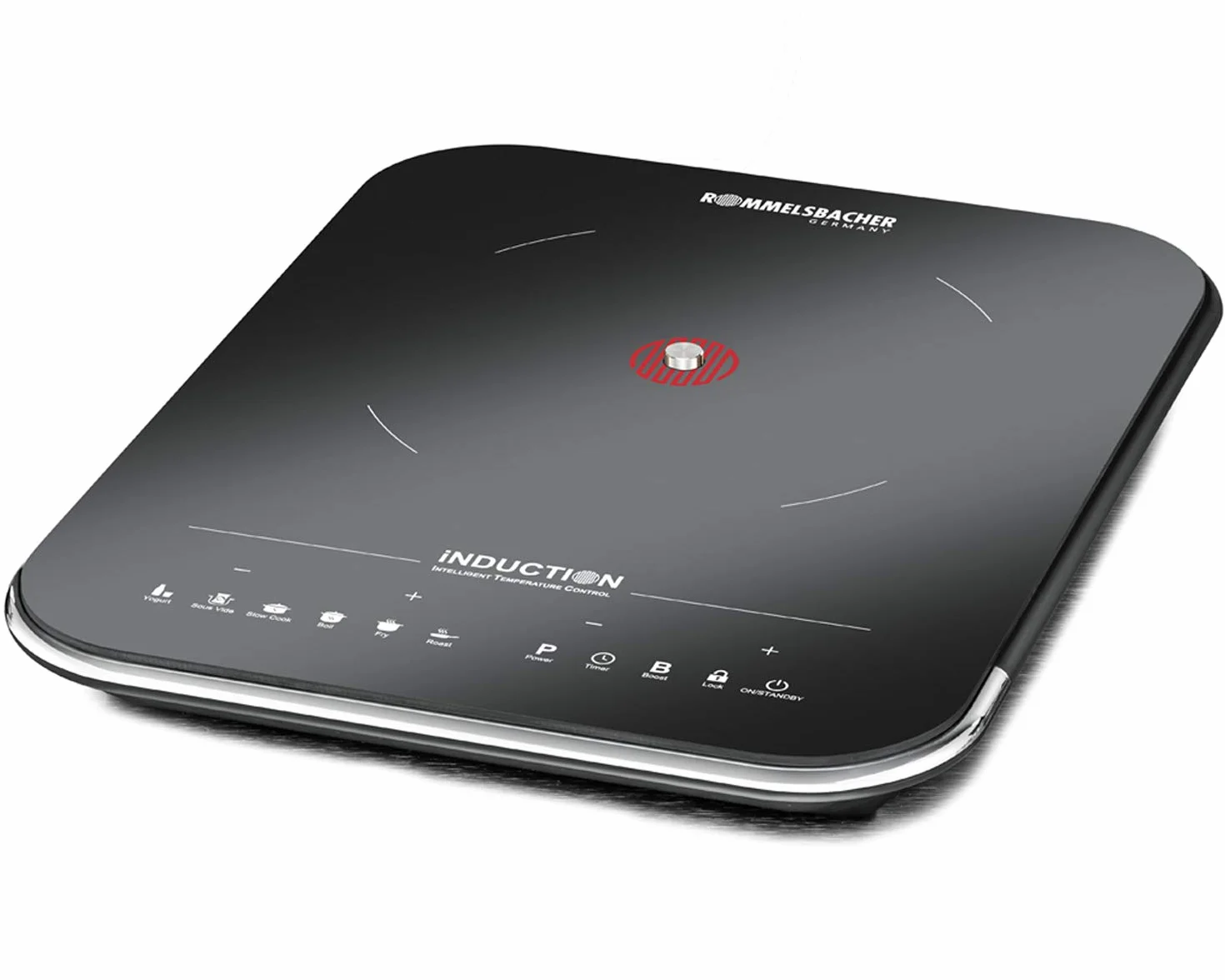 ROMMELSBACHER CTS 2000/IN Induzione - Zona di cottura 145-220 mm, sensore di temperatura, Touch Control, 6 programmi, 10 livelli di potenza, funzione boost, timer, blocco tasti, 2000 W