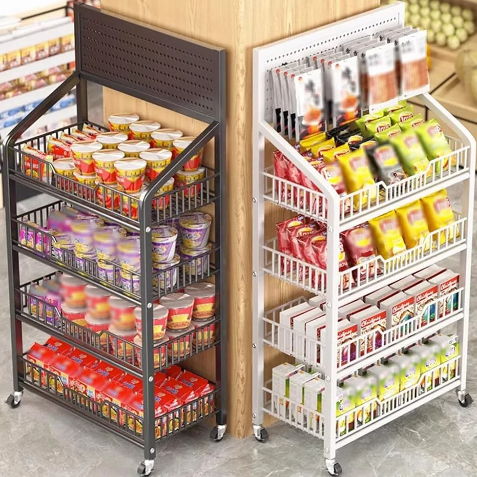 Le Retail - Espositore in metallo per trucioli di metallo Concess ack nizer, scaffale industriale con hoo per negozi di alimentari/dispensa, 60 cm, ideale per concessioni e vendita al dettaglio