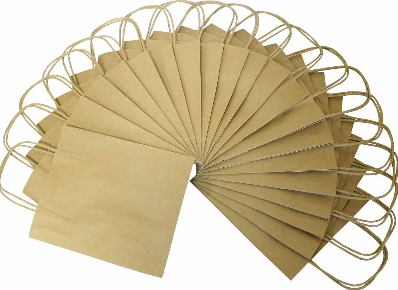 IDENA Folia 21210 - Sacchetti di Carta Kraft Carta, 12 x 5.5 x 15 cm, 20 Pezzi, Naturale