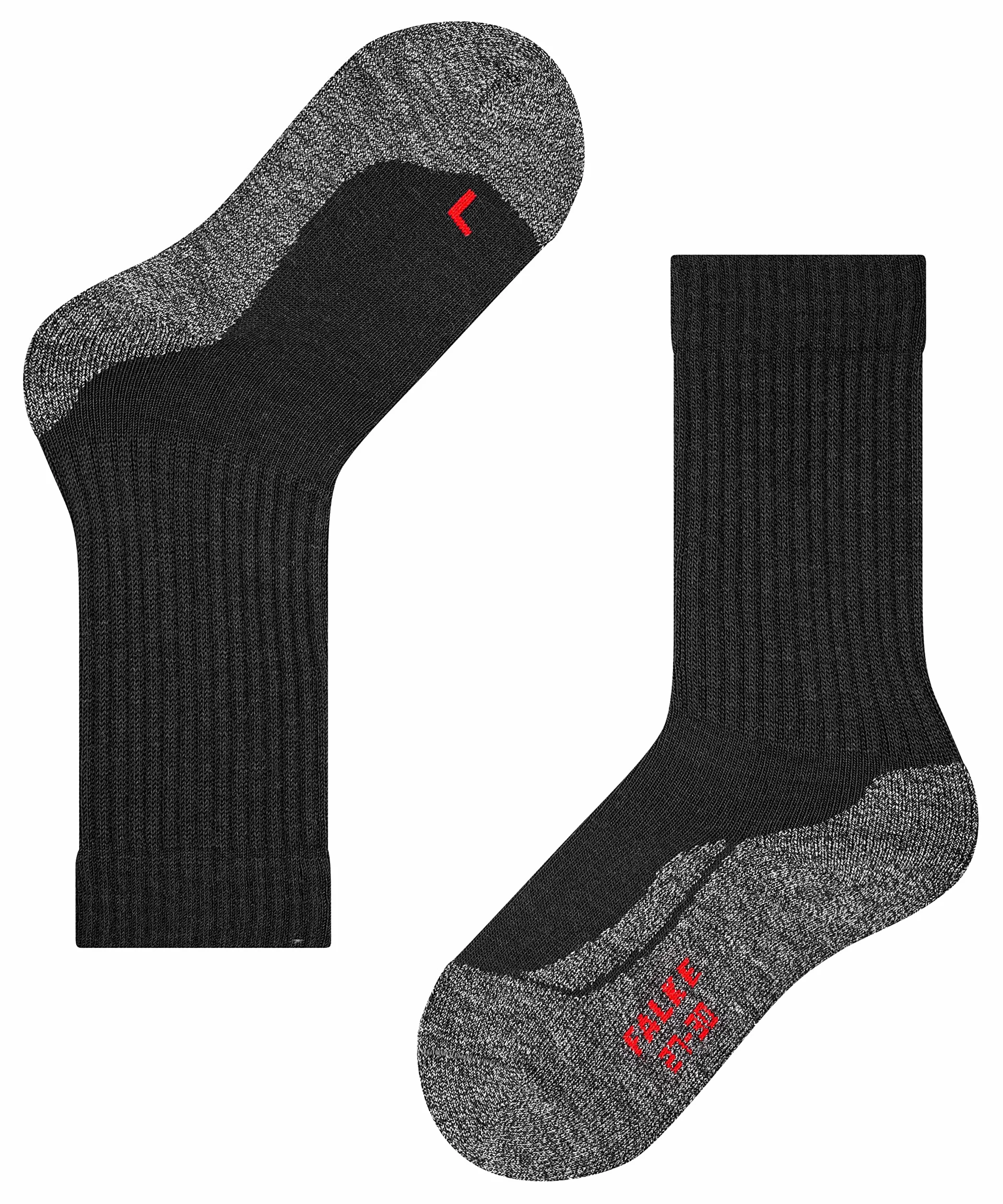 FALKE Active Warm, Calzini Unisex - Bambini, Lana, Nero (Black 3000), 35-38 pacco da 1