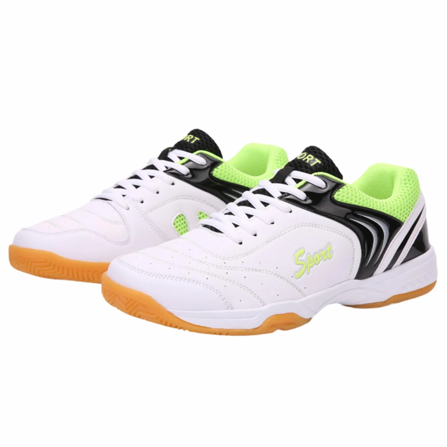 Scarpe da Badminton Uomo Leggere Resistenti Suola Presa Attiva Indoor Tennis Squash