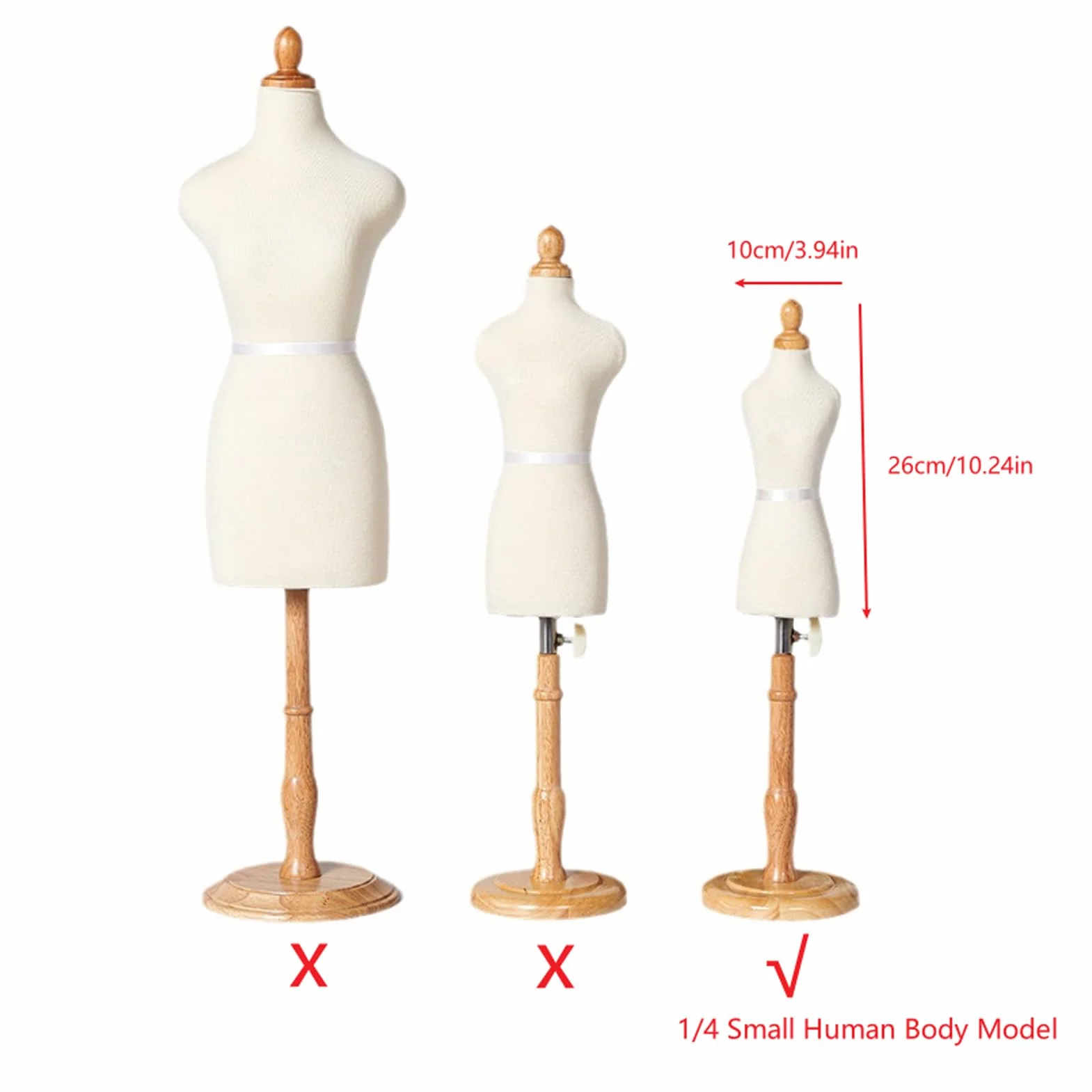 Fdit Mannequin Couture Torso, Manichino da Sarta Professionale con Spille, Modello da Donna