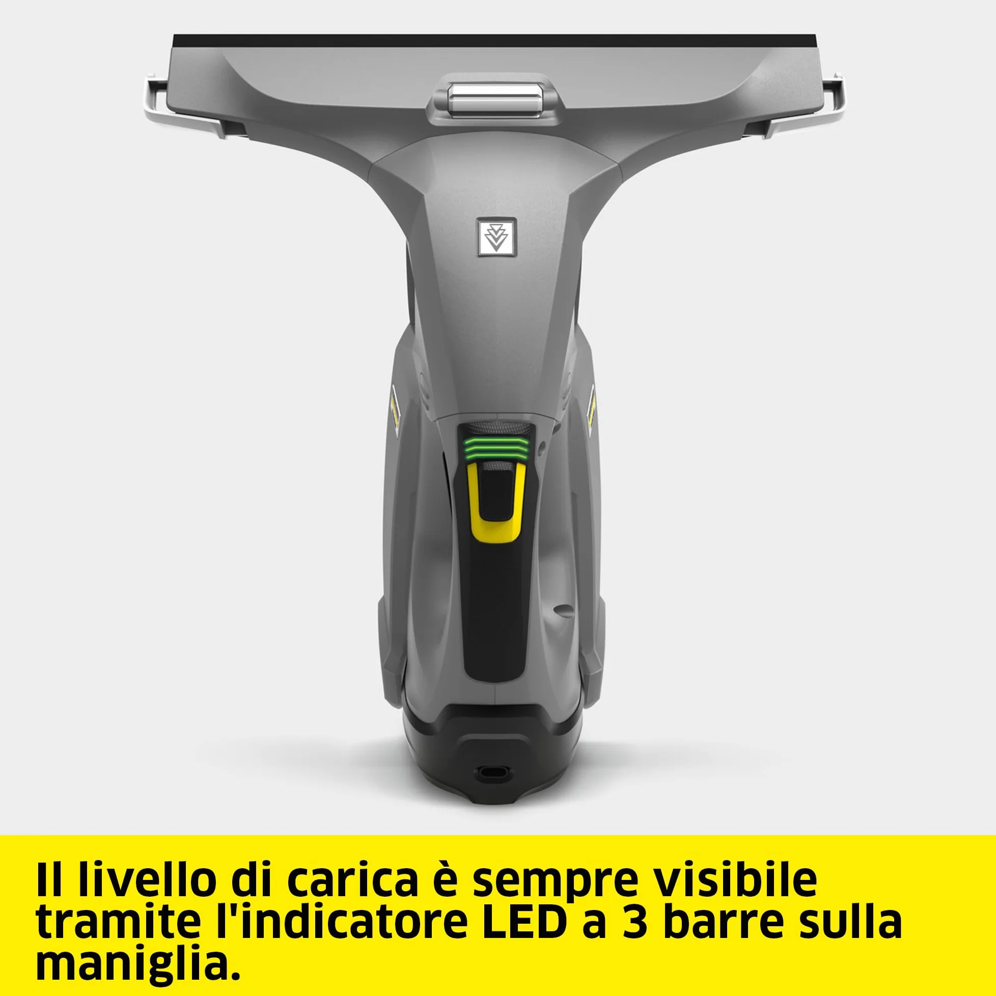 KÄRCHER Lavavetri Asporagocce a batteria WVP 10 per la pulizia senza sbavature di finestre, piastrelle e altre superfici lisce, grigio