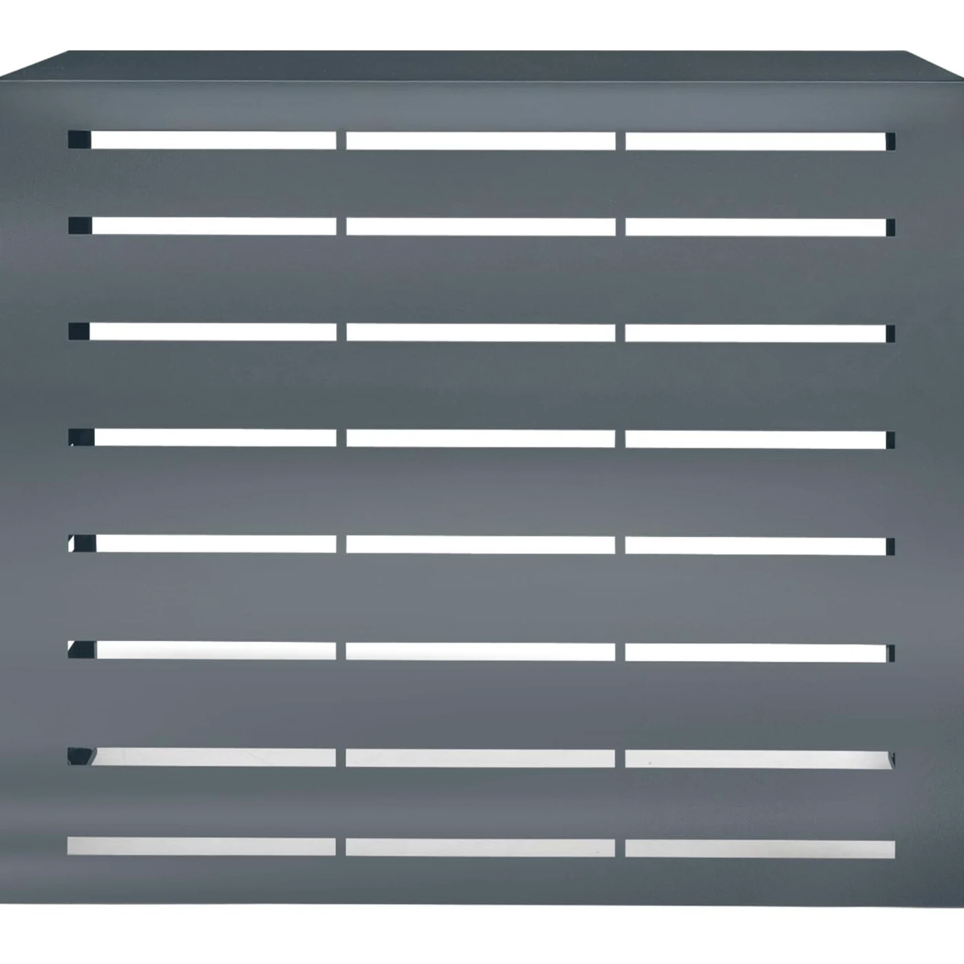 IDMarket - Copertura per condizionatore d'aria in metallo grigio carbone per unità esterna 95 x 48 x 80 cm