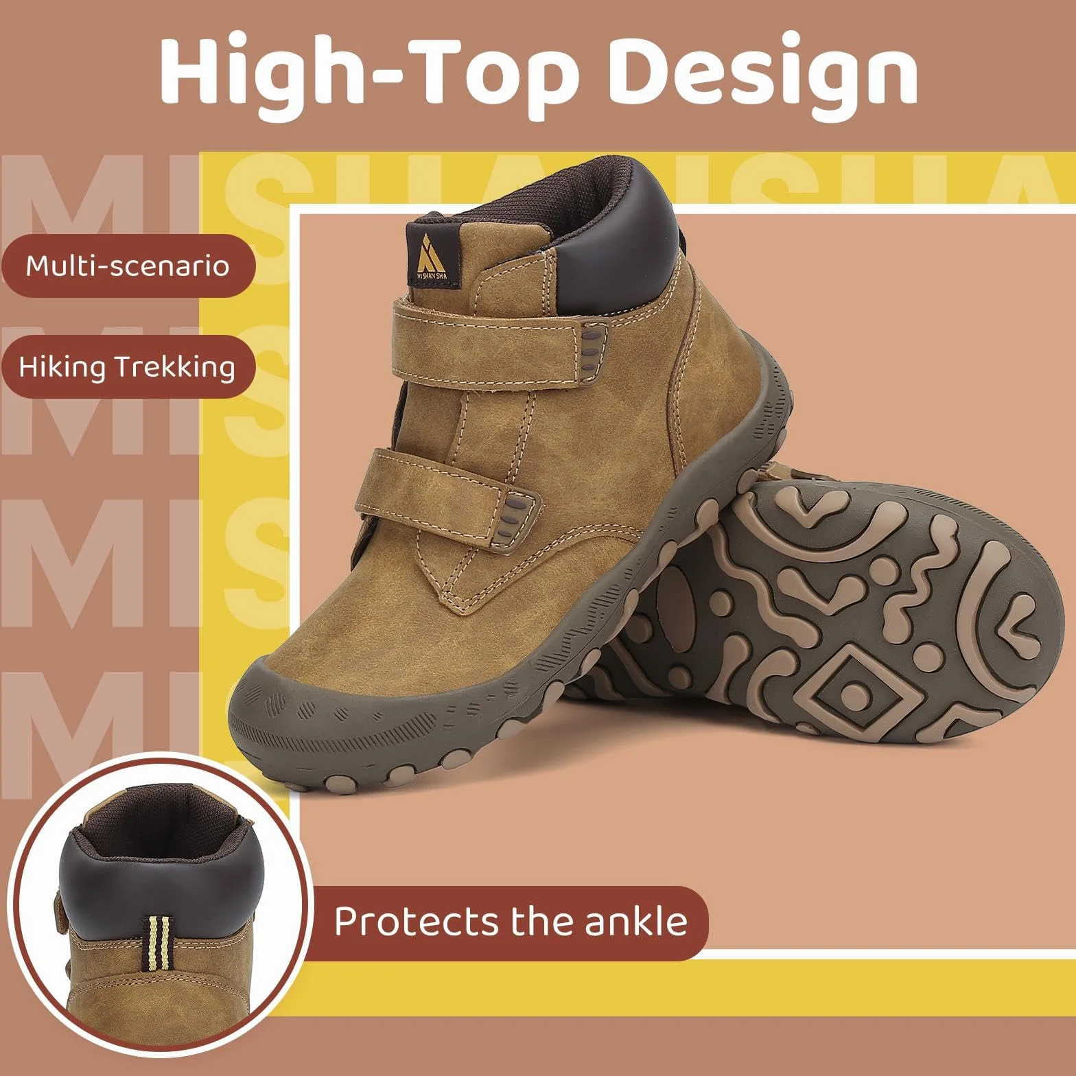 Mishansha Bambino Scarpe da Trekking Antiscivolo Escursionismo Traspiranti Gr.24-38 EU