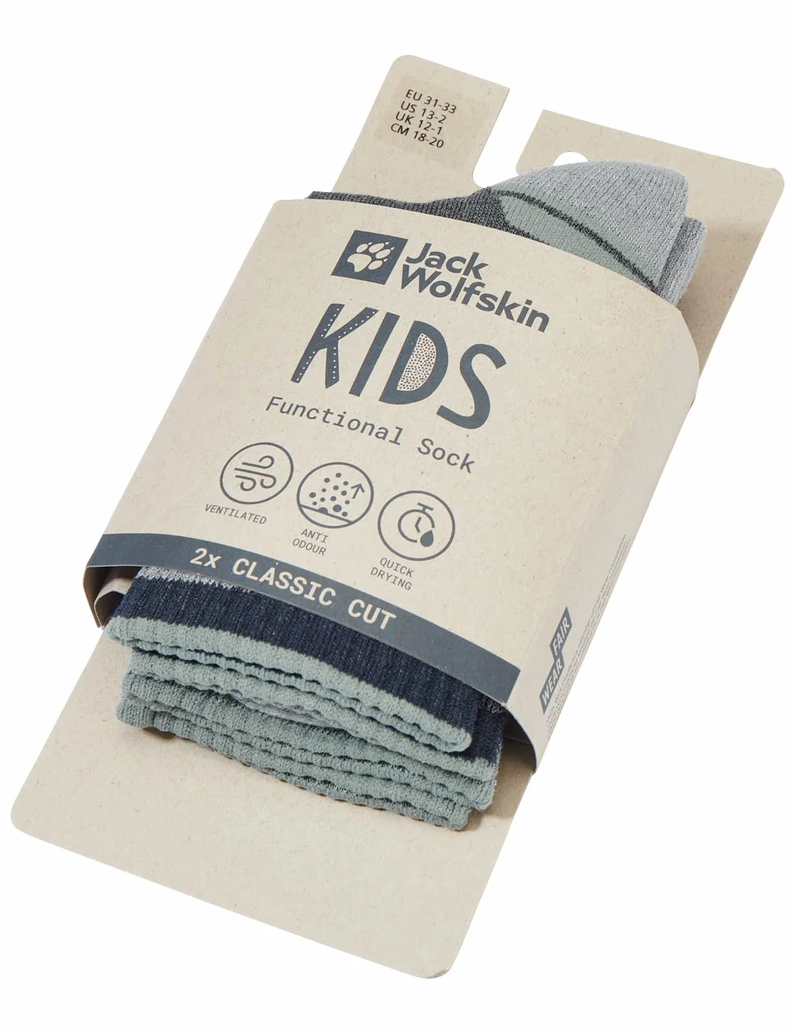 Jack Wolfskin Hike Sock Cl C K Calze da escursionismo Unisex - Bambini e ragazzi