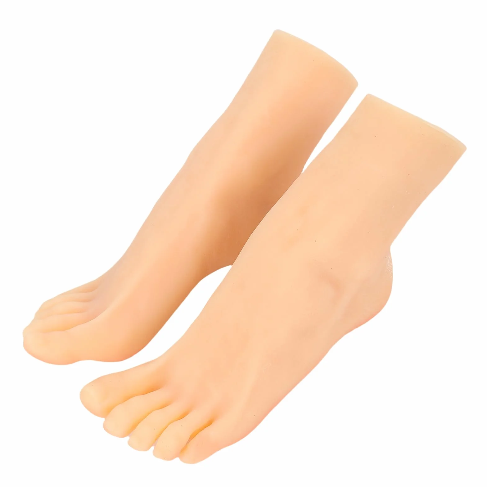 Piedini in Silicone Realistici con Osso Incorporato, Piede Finto Manichino Femminile Grandezza Naturale