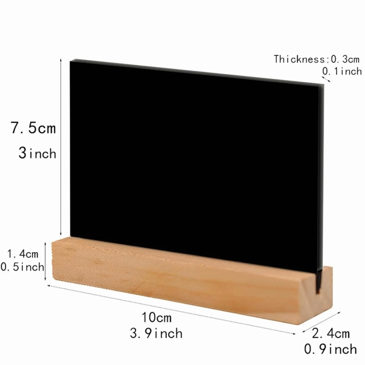 Lavagna Piccola, 8 Pezzi Lavagna da Tavolo 10 * 7,5 cm Mini lavagne in Legno con Base Prezzi Lavagnette Mini Lavagna da Tavolo per Buffet Feste Ristorante Cartelli Alimentari