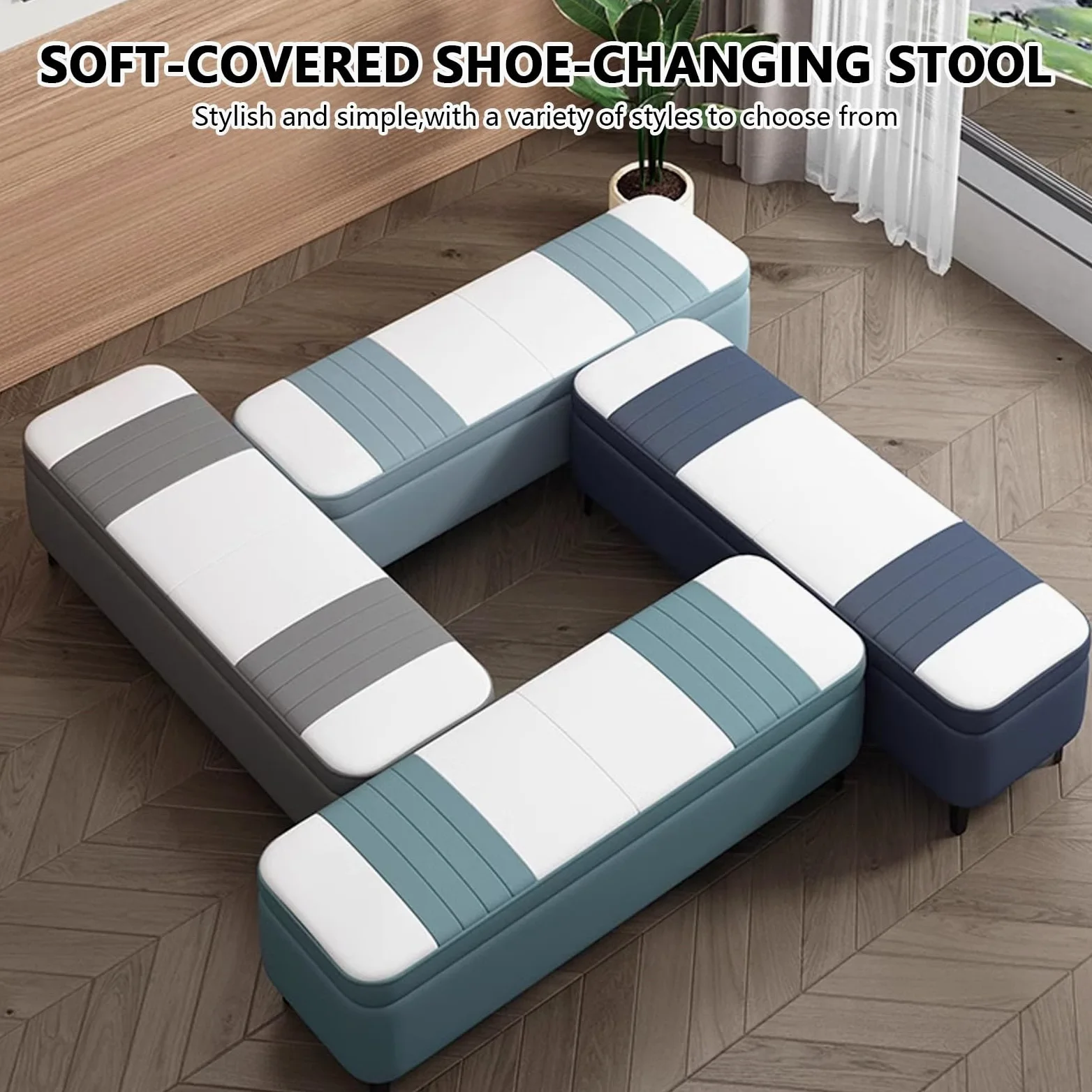 Moderno salotto panca scarpiera con cuscino, interno ingresso contenitore panca seduta con seduta, panca fondo letto matrimoniale, panca camera da letto con seduta, mobile scarpiera ingresso.
