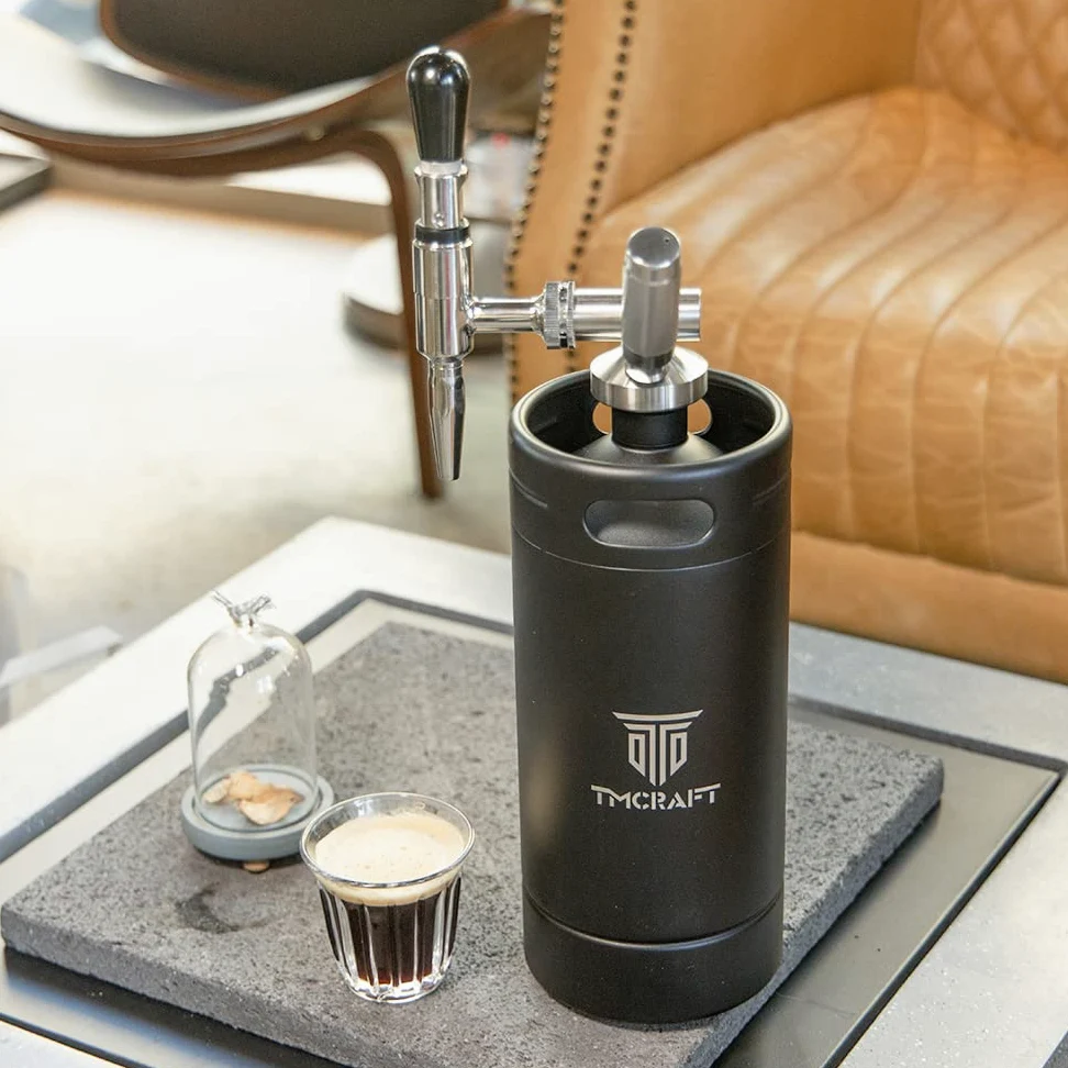 TMCRAFT 128oz Nitro Cold Brew Macchina da caffè in acciaio inox Stout Cream Rubinetto & Valvola di scarico della pressione, Barile di caffè azoto
